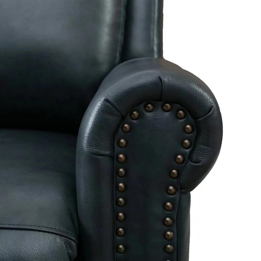 Ebello Genuine Leather Pushback Club Recliner Chair