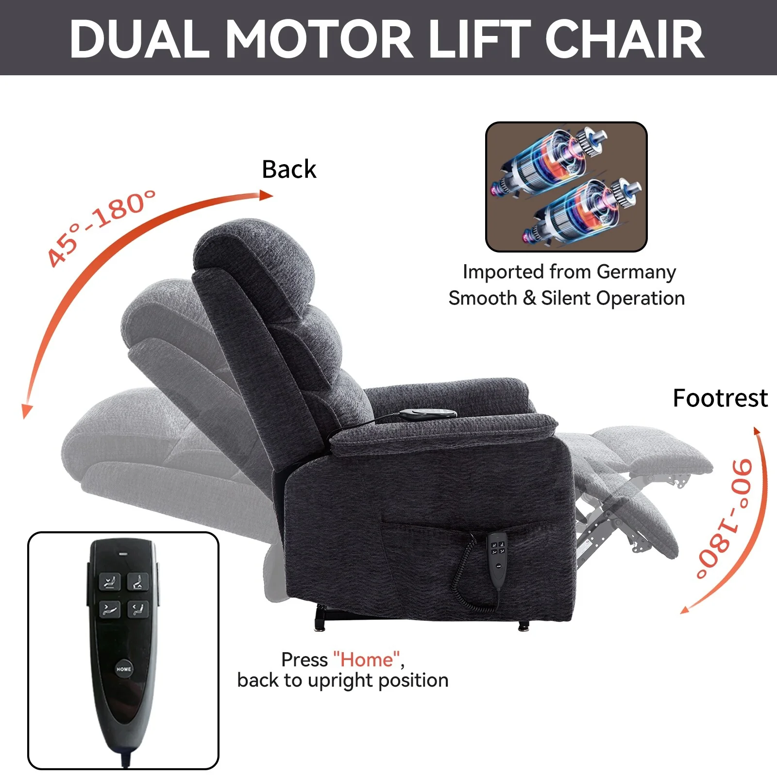Power Lift Recliner Chair with Power-Remote