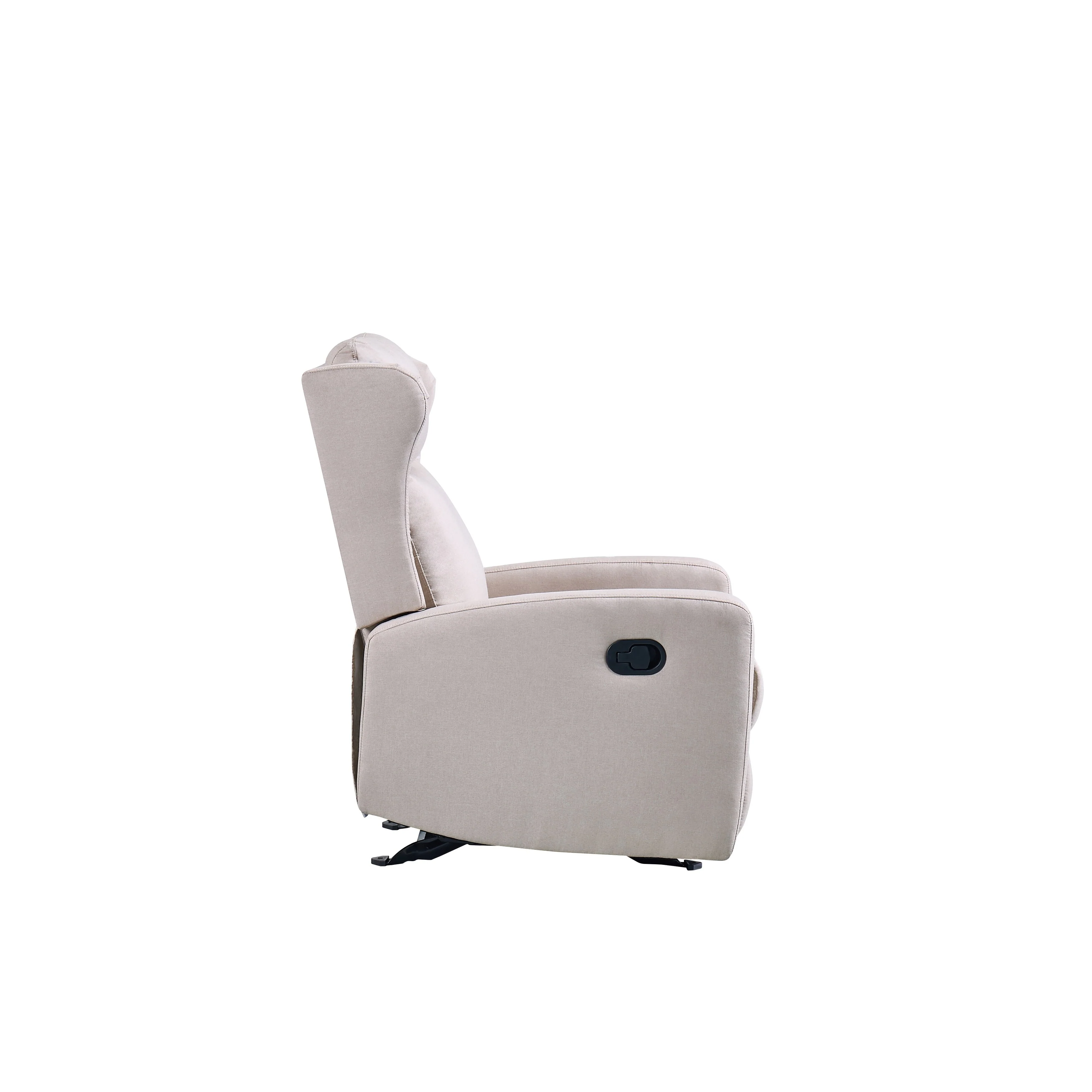 Adjustable Rocker Recliner Chair (90��-165��) with Linen Upholstery