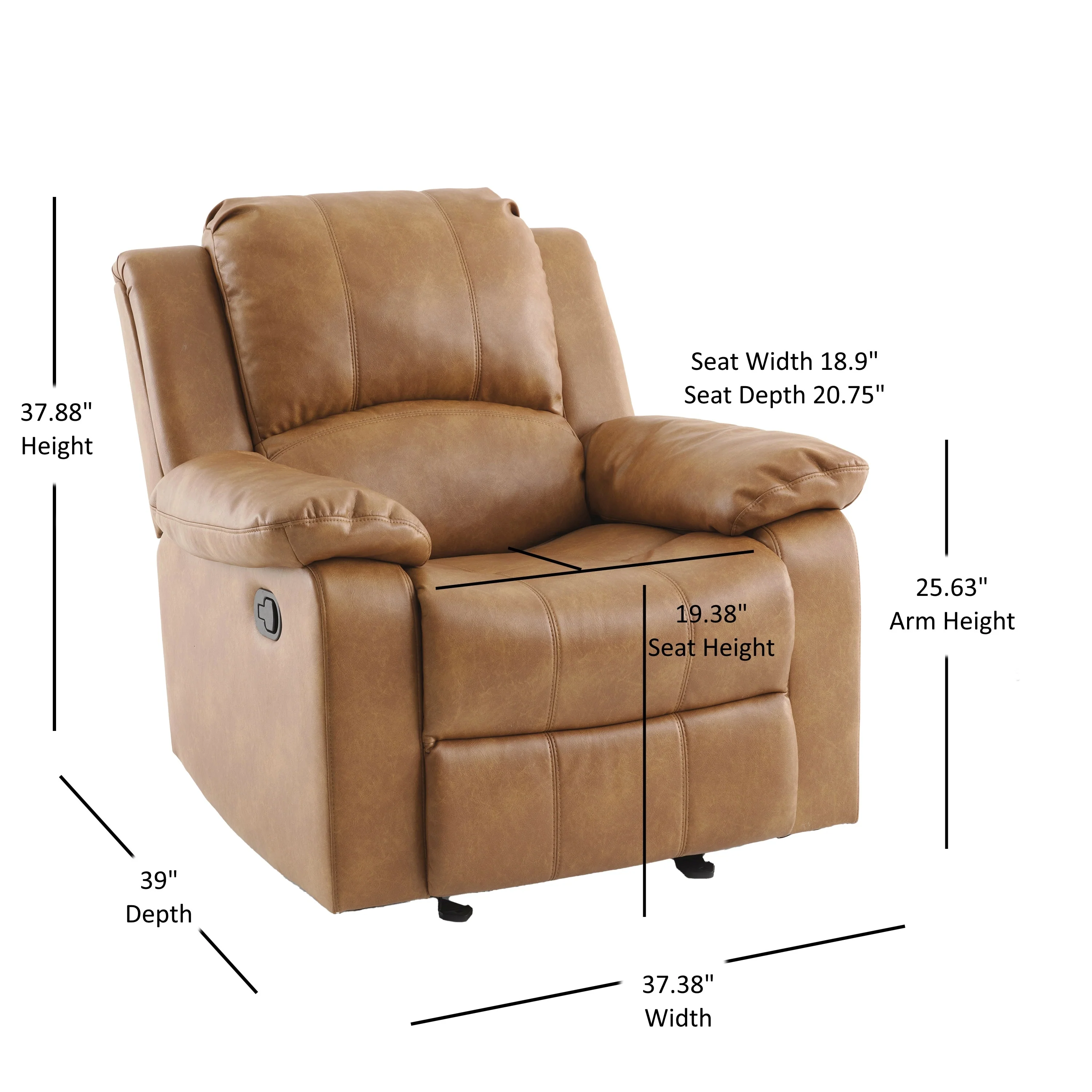 Charleston Leather Gel Glider Rocker Recliner by Greyson Living