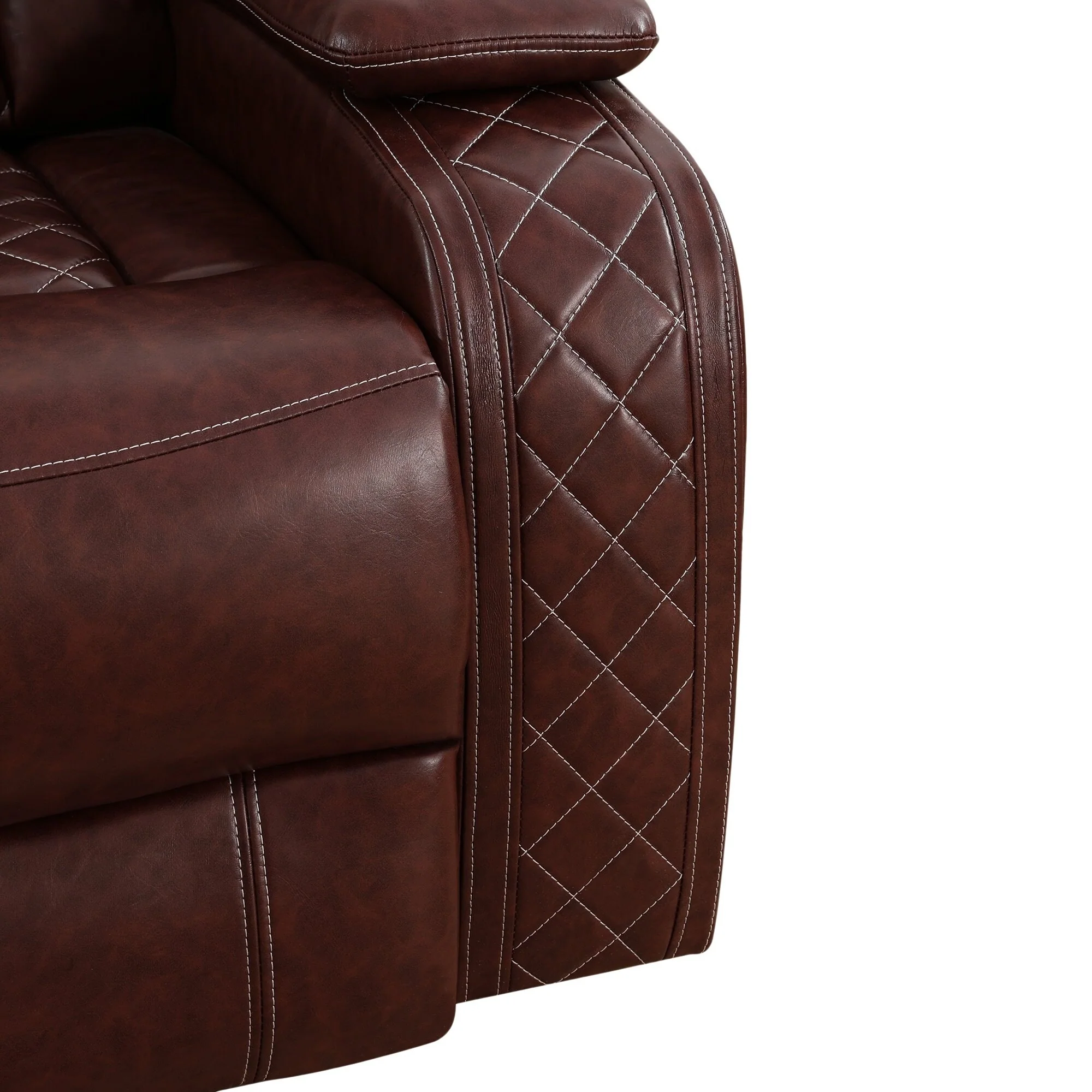Modern Breathing Leather Recliner Chair with Ambient Lighting and USB-Powered LED