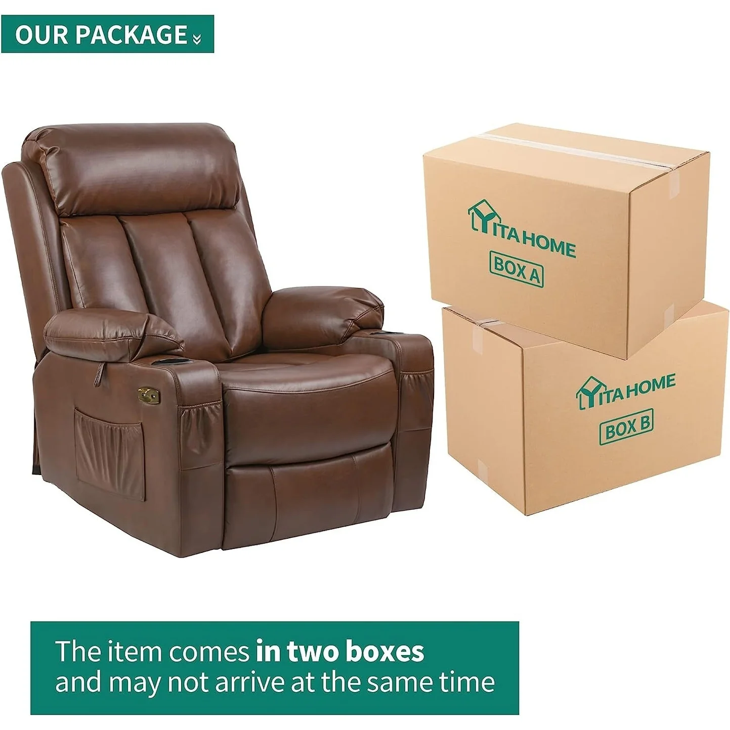 Moasis Power Lift Recliner Chair with Massage Heat