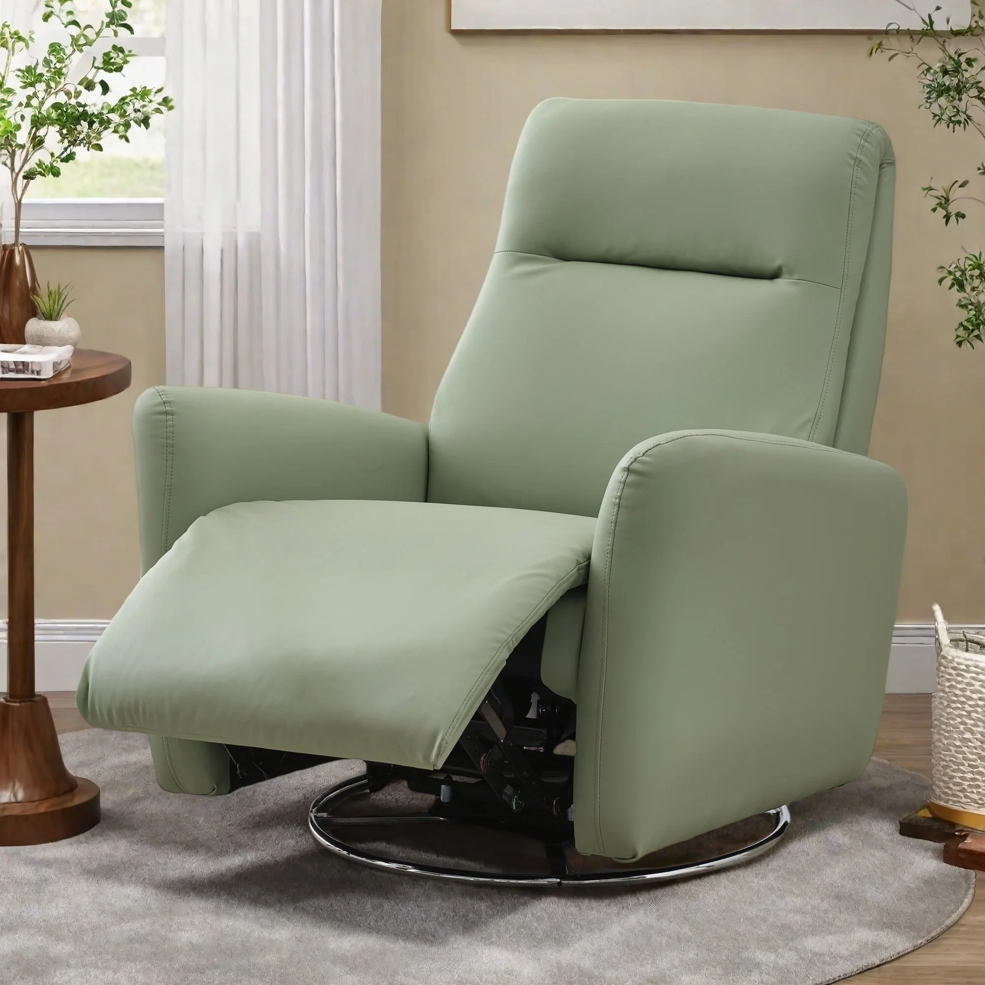 Recliner Chair with 270�� Swivel, Rocking Function, and Quick Assembly