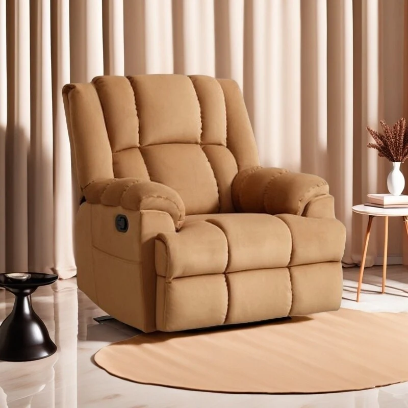 Extra-Large Manual Recliner Chair with 360�� Swivel Base and Rocking Motion, Tool-Free Assembly