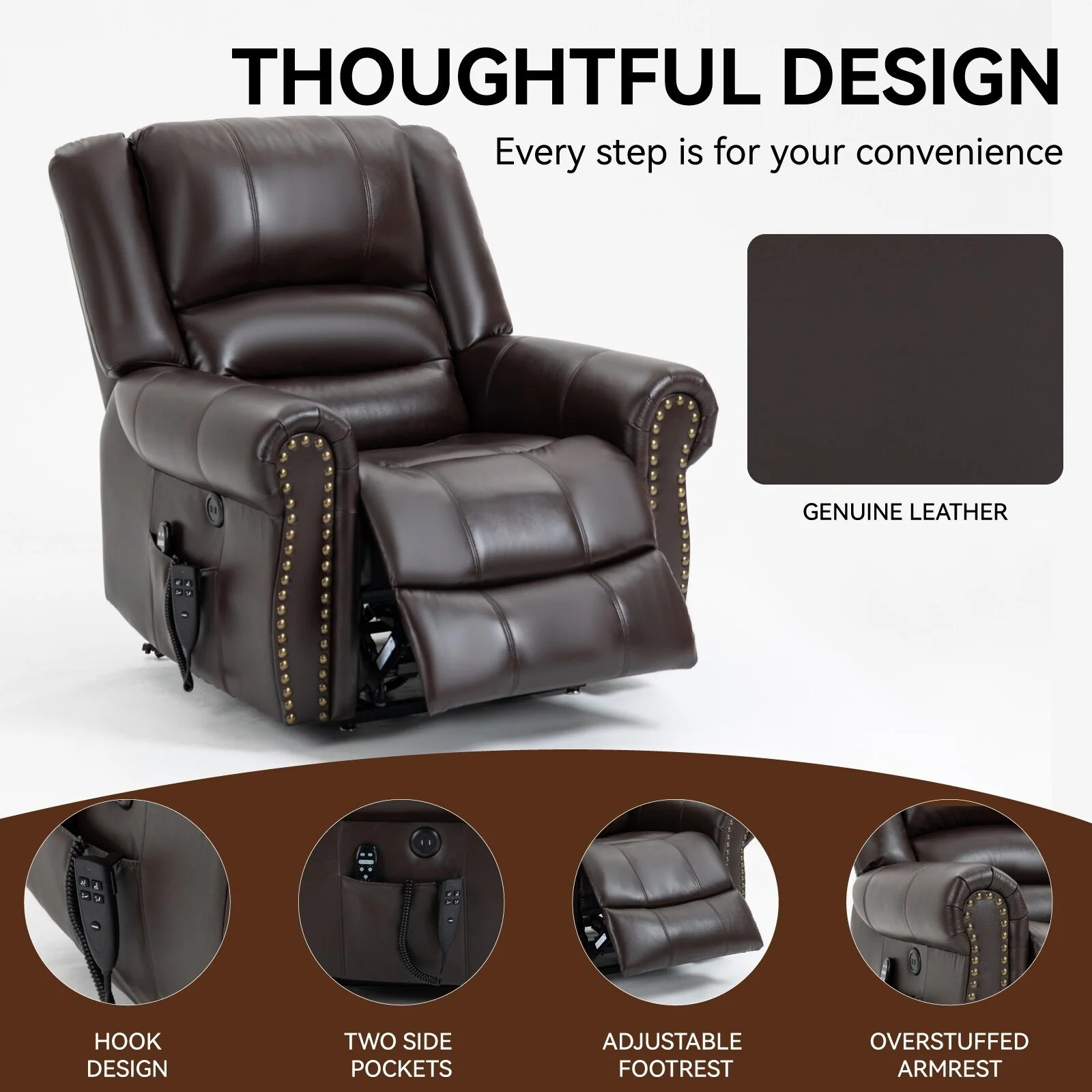 Power Lift Recliner Chair Heat Massage