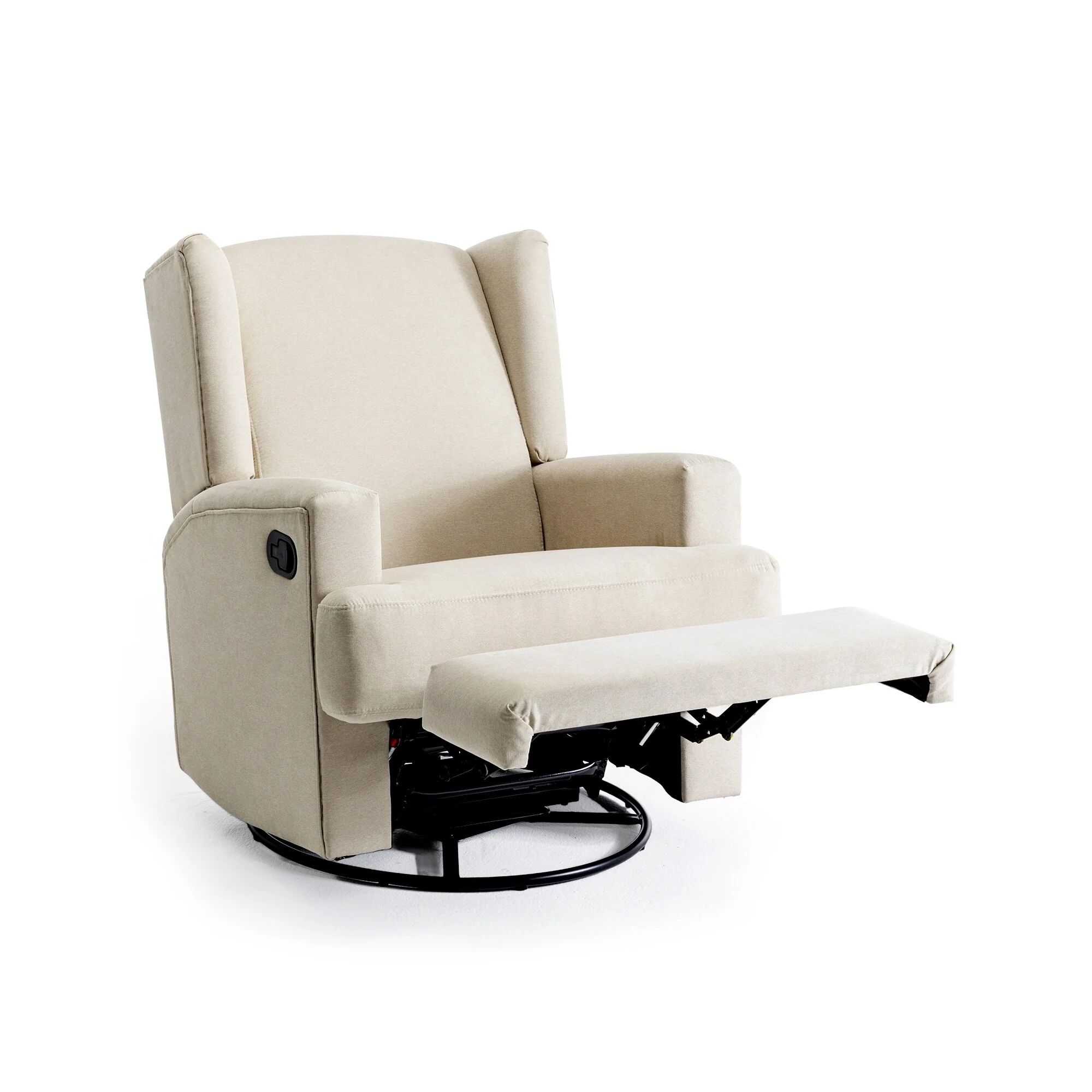 31'' W Wingback Manual Glider Swivel Rocker Recliner Nursery Chair