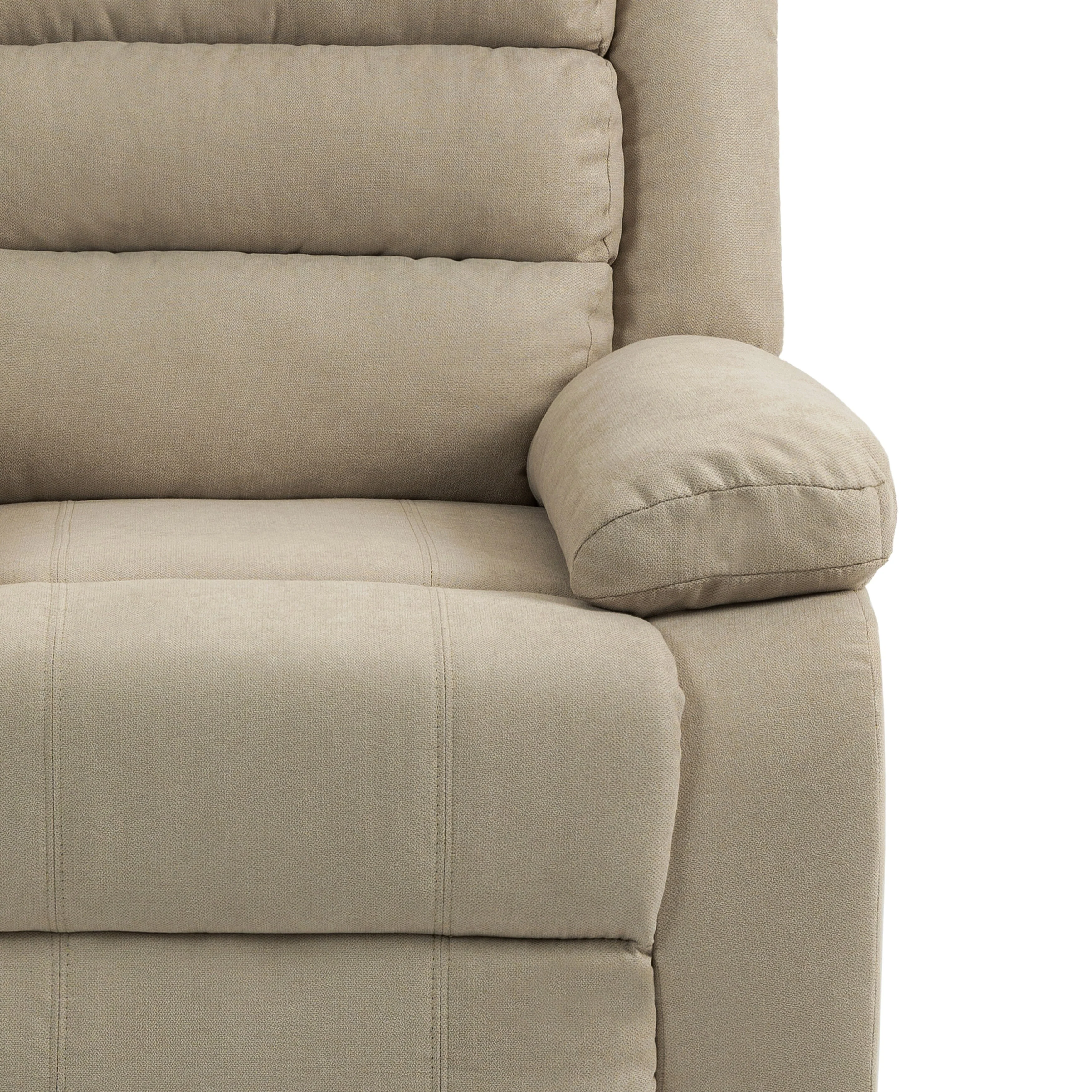 Modern Upholstered Recliner Chair with Adjustable Backrest