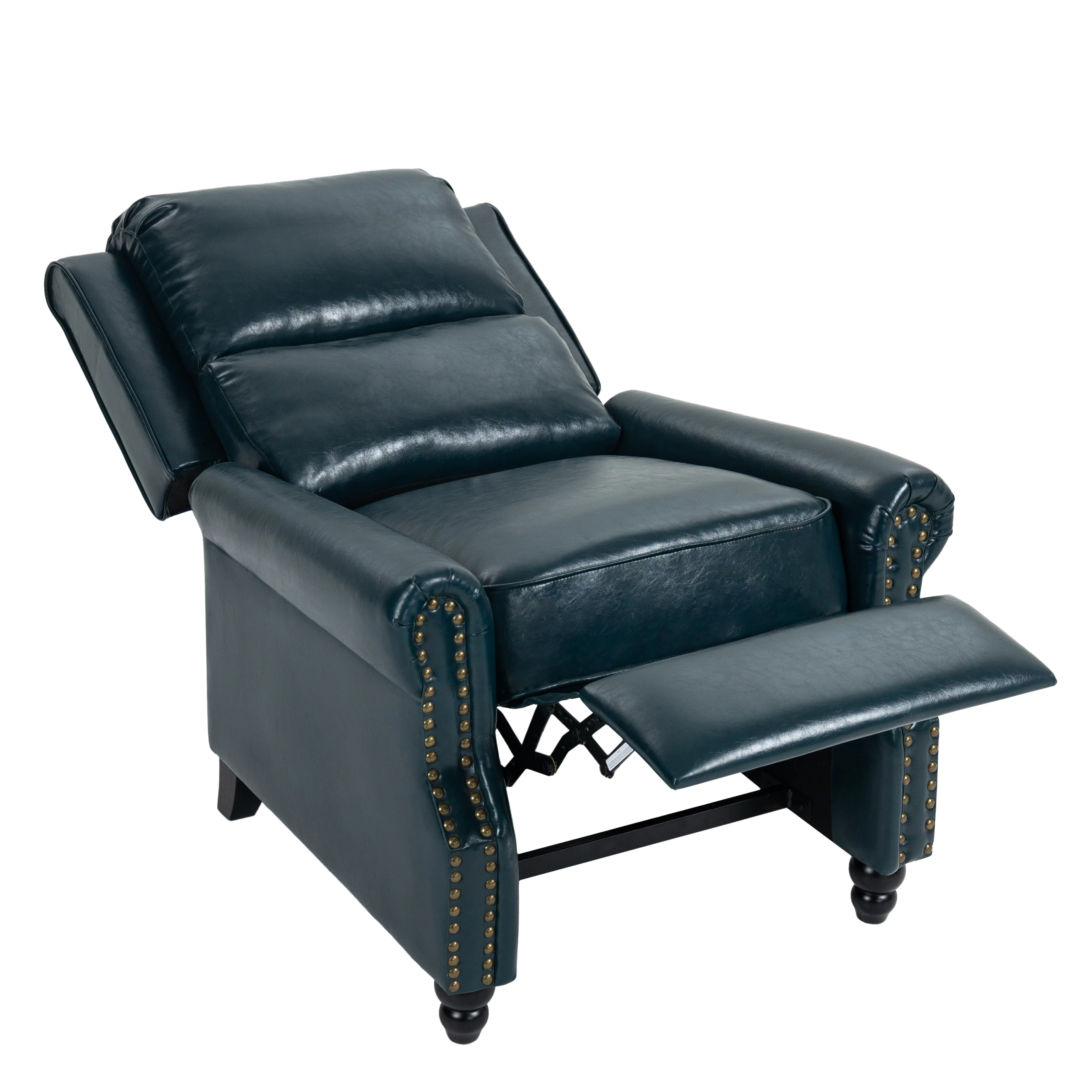 2 Set Manual Pushback Recliner Chair with Nailhead Trim