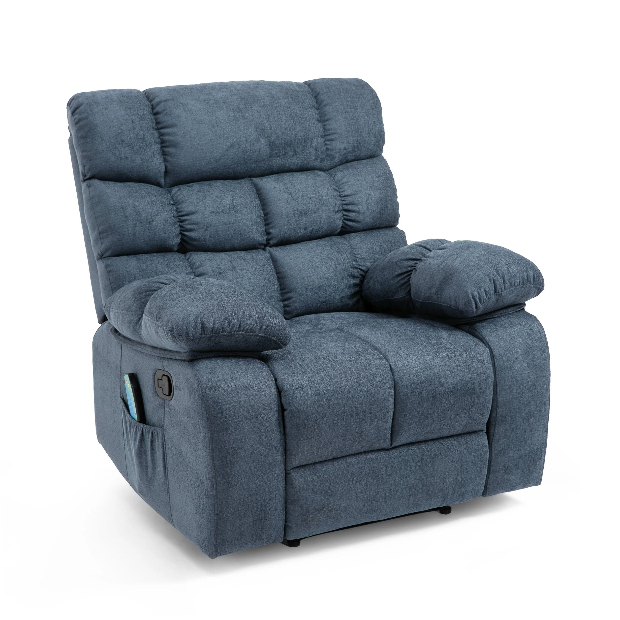 Modern Massage Recliner Chair with Pillow Tufting & Manual Recline