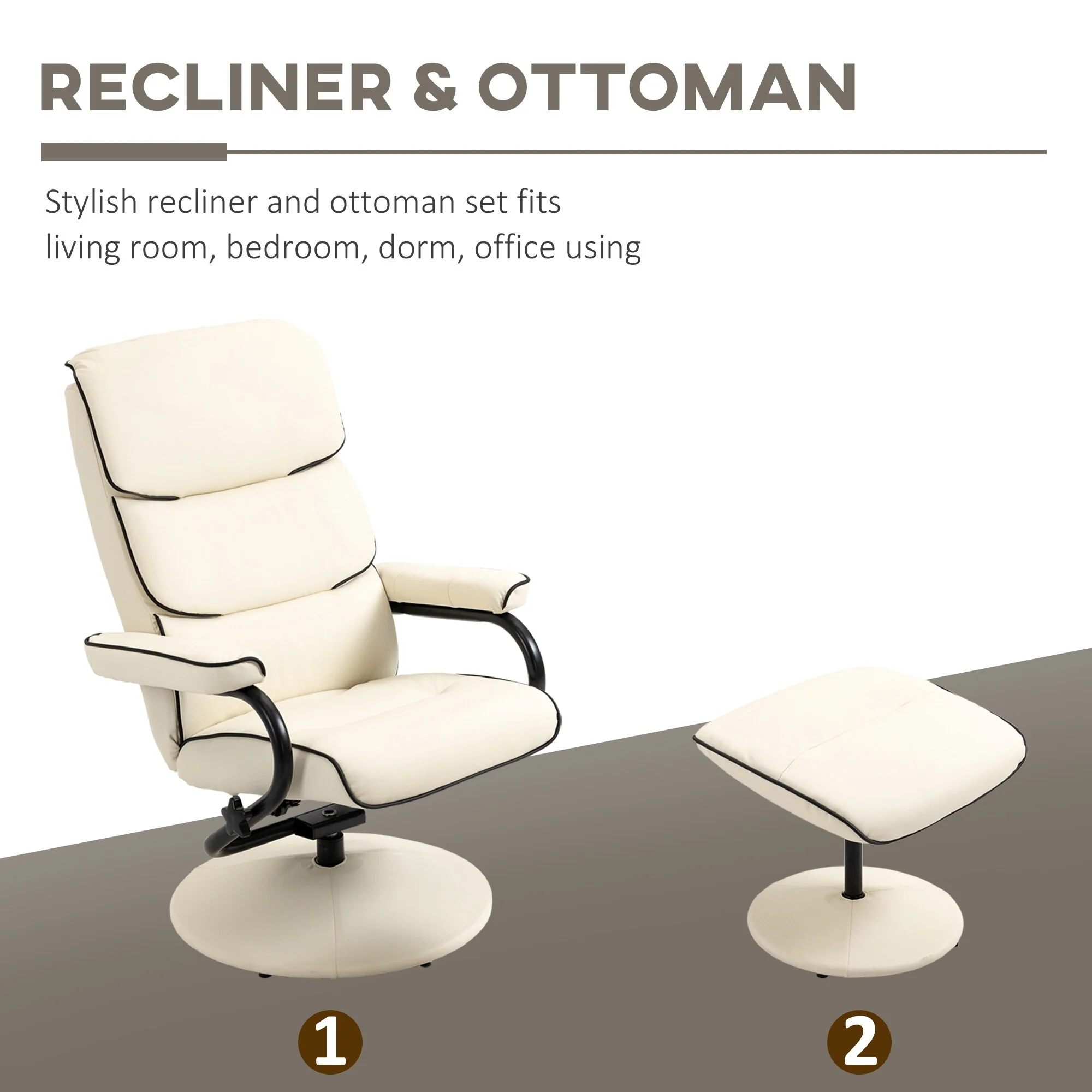 Recliner Chair with Ottoman