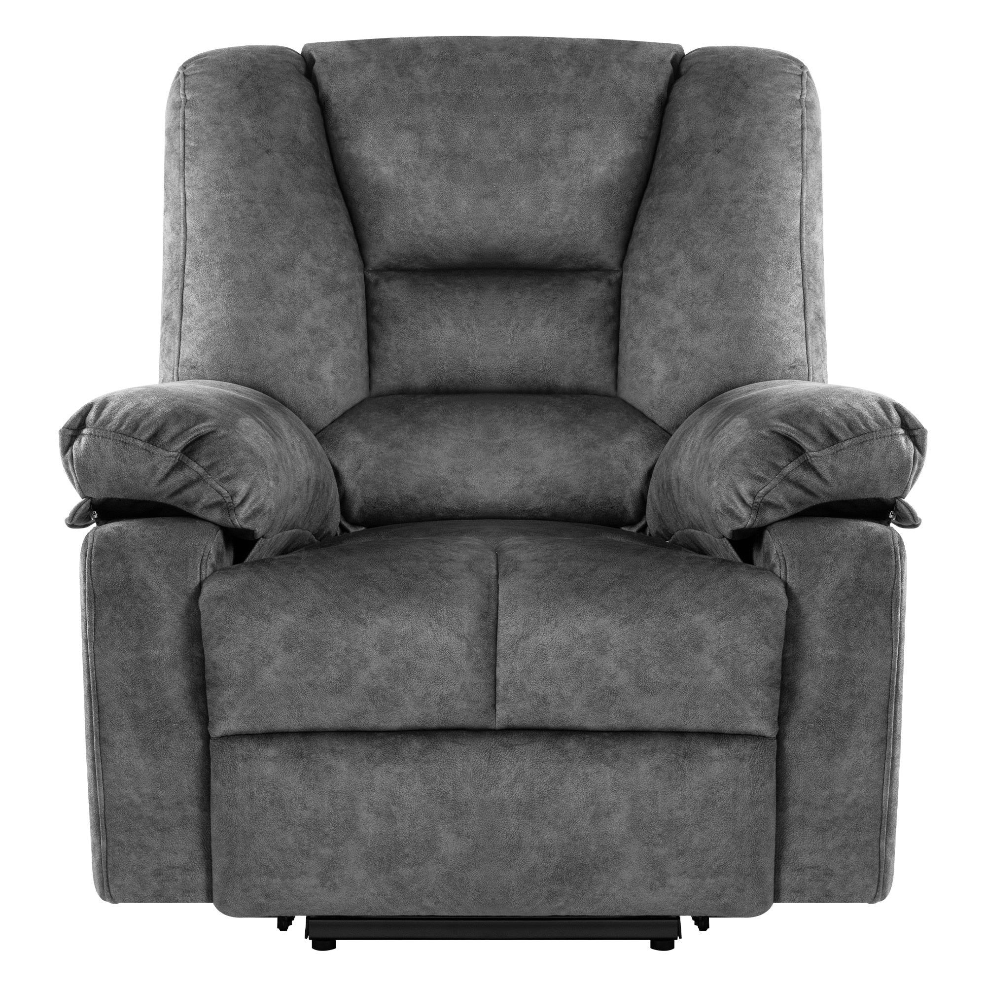 Grey Power Lift Recliner with Massage & Adjustable Positions