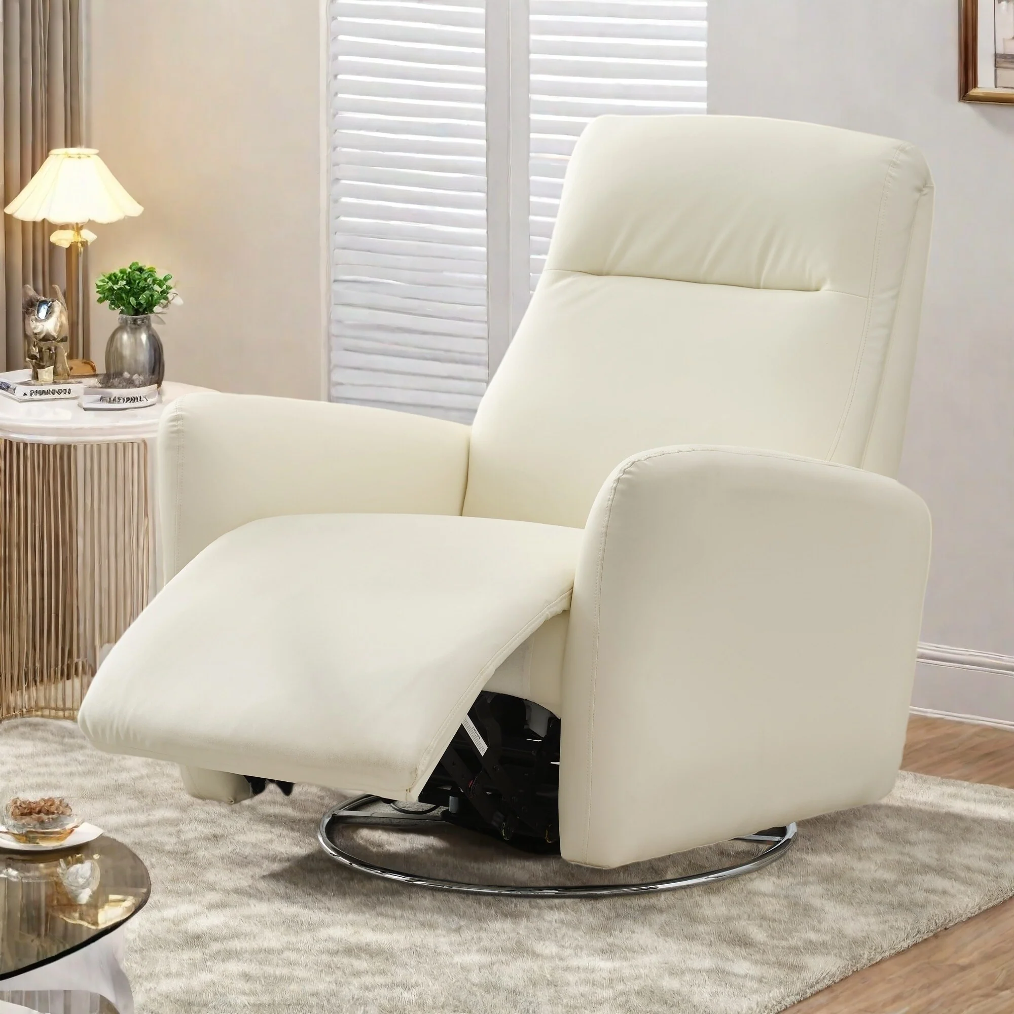 Recliner Chair with 270�� Swivel, Rocking Function, and Quick Assembly