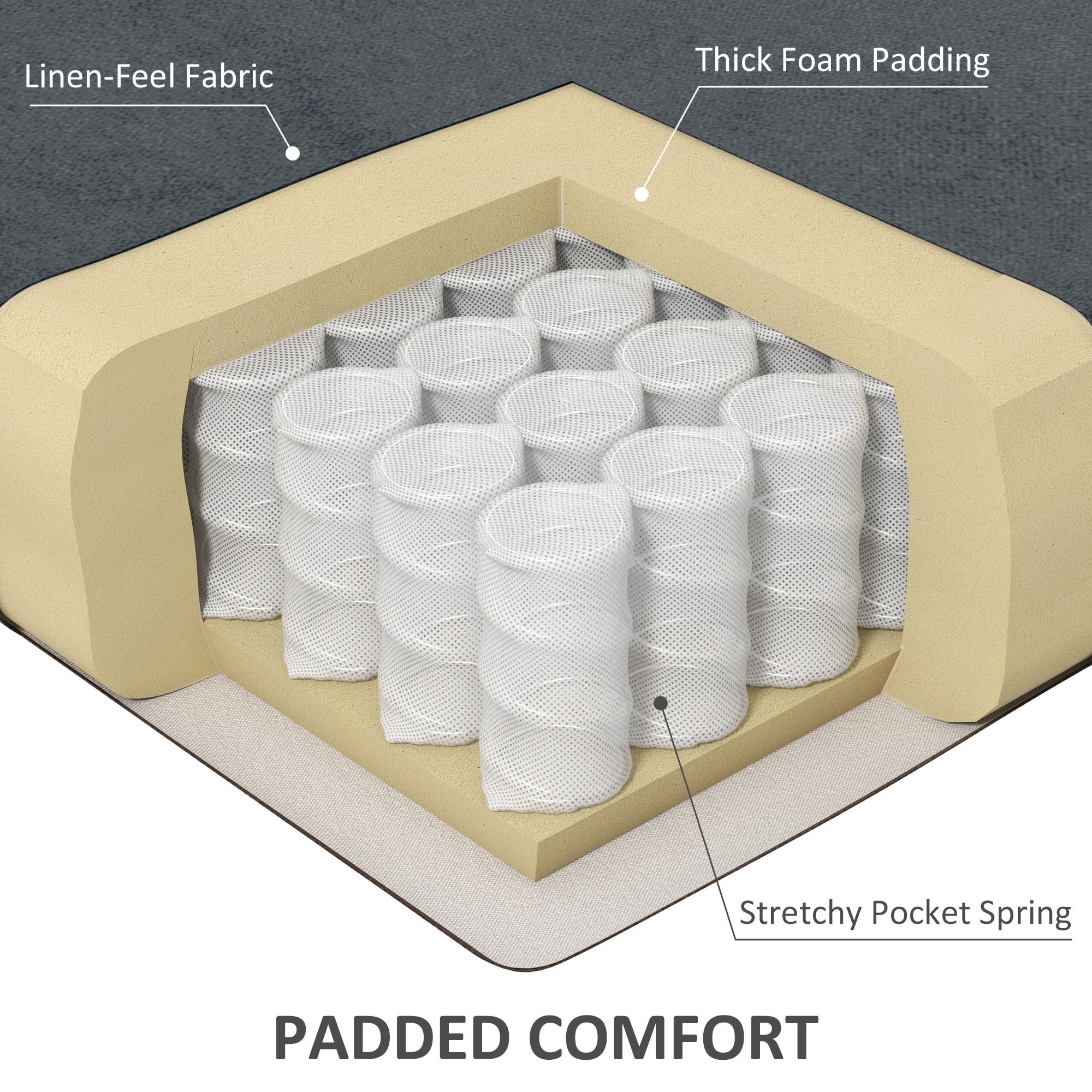 HOMCOM Wingback Heated Vibrating Massage Chair,Accent Sofa Upholstered Massage Recliner Chair Push-back with Remote Controller