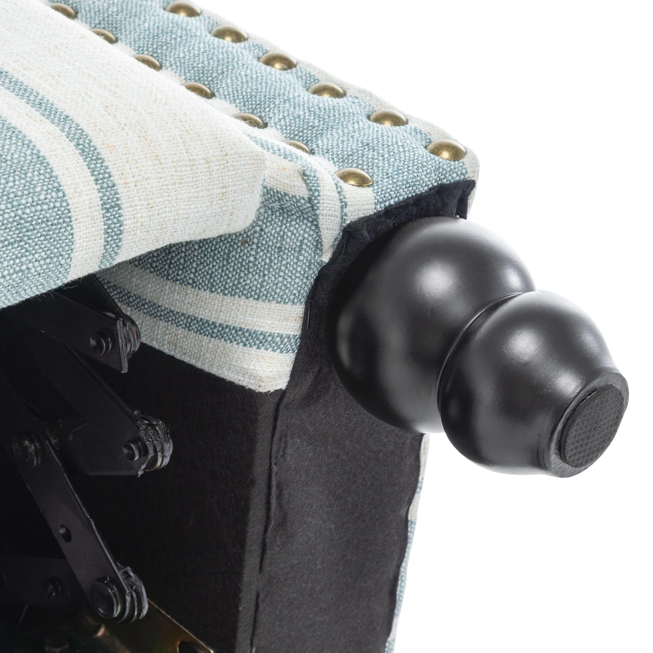 Alisa 35'' W Vegan Leather/ Linen Glider Push Back Recliner Chair