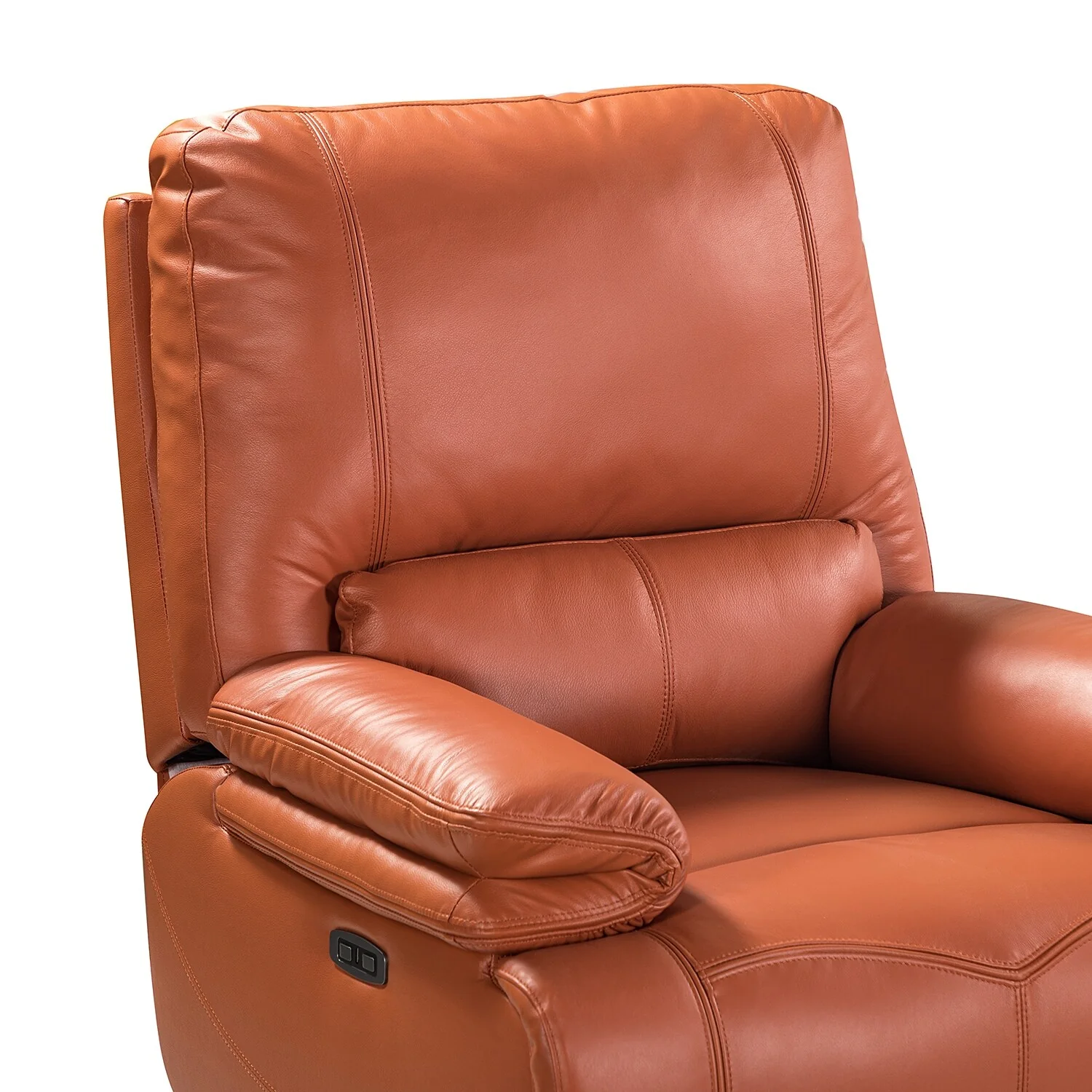 Clara Genuine Leather Power Recliner with Cushion Padded, Set of 2