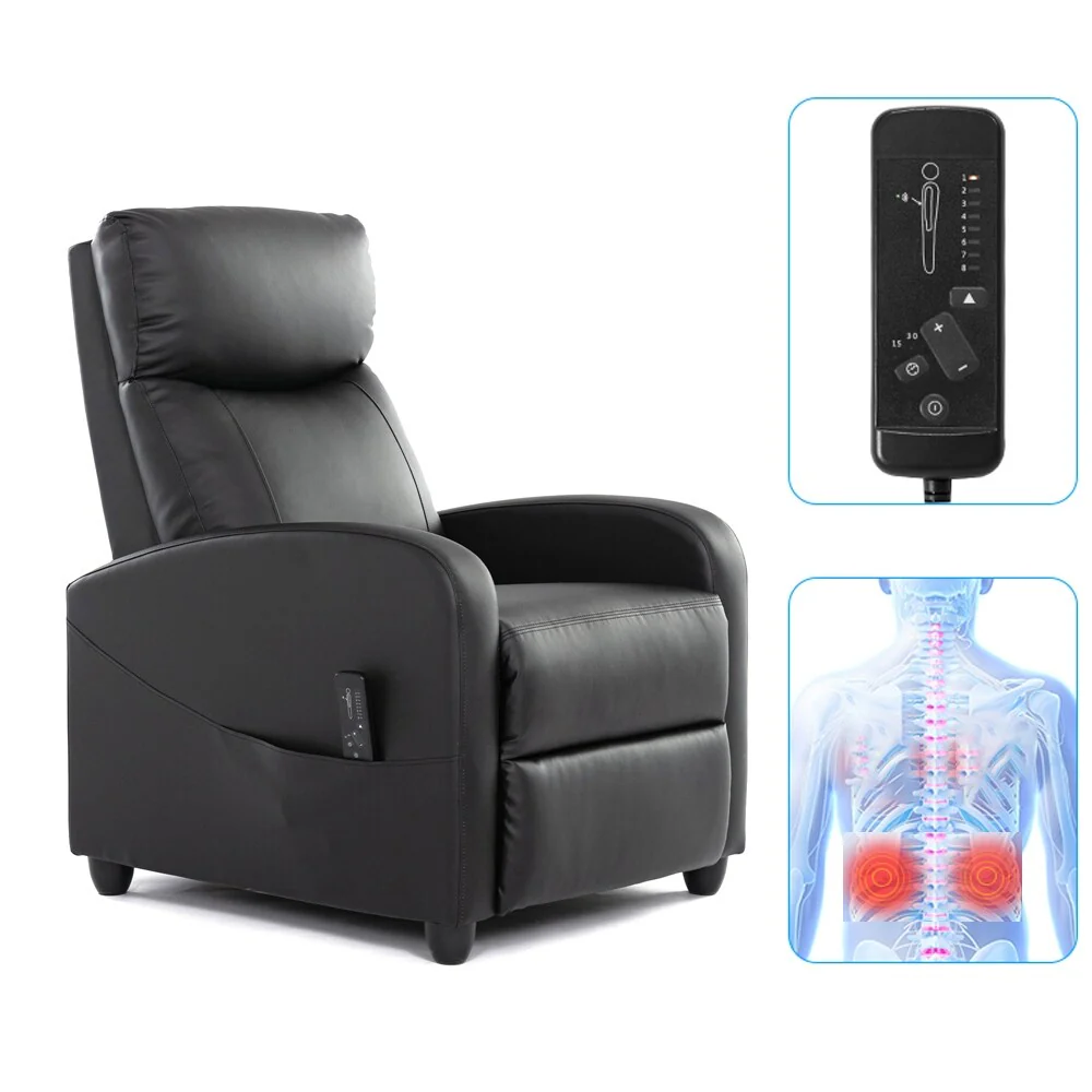 Recliner Massage Sofa Chair Push Back Reclining Chair Home Theater Recliner
