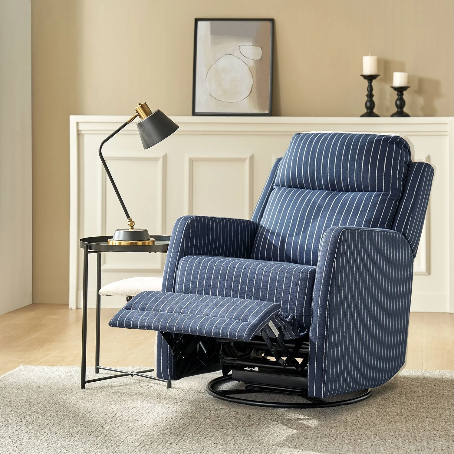 Diana Modern Polyester 360-degree Swivel Rocker Recliner by HULALA HOME