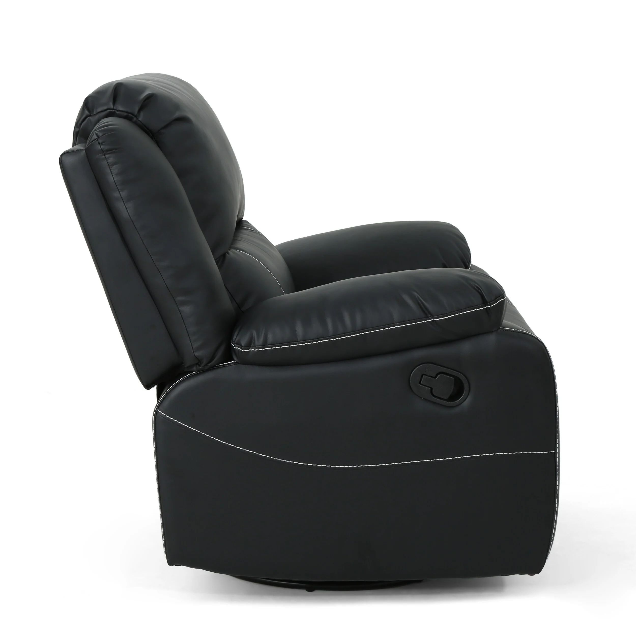 39 Wide Faux Leather Manual Swivel Standard Recliner