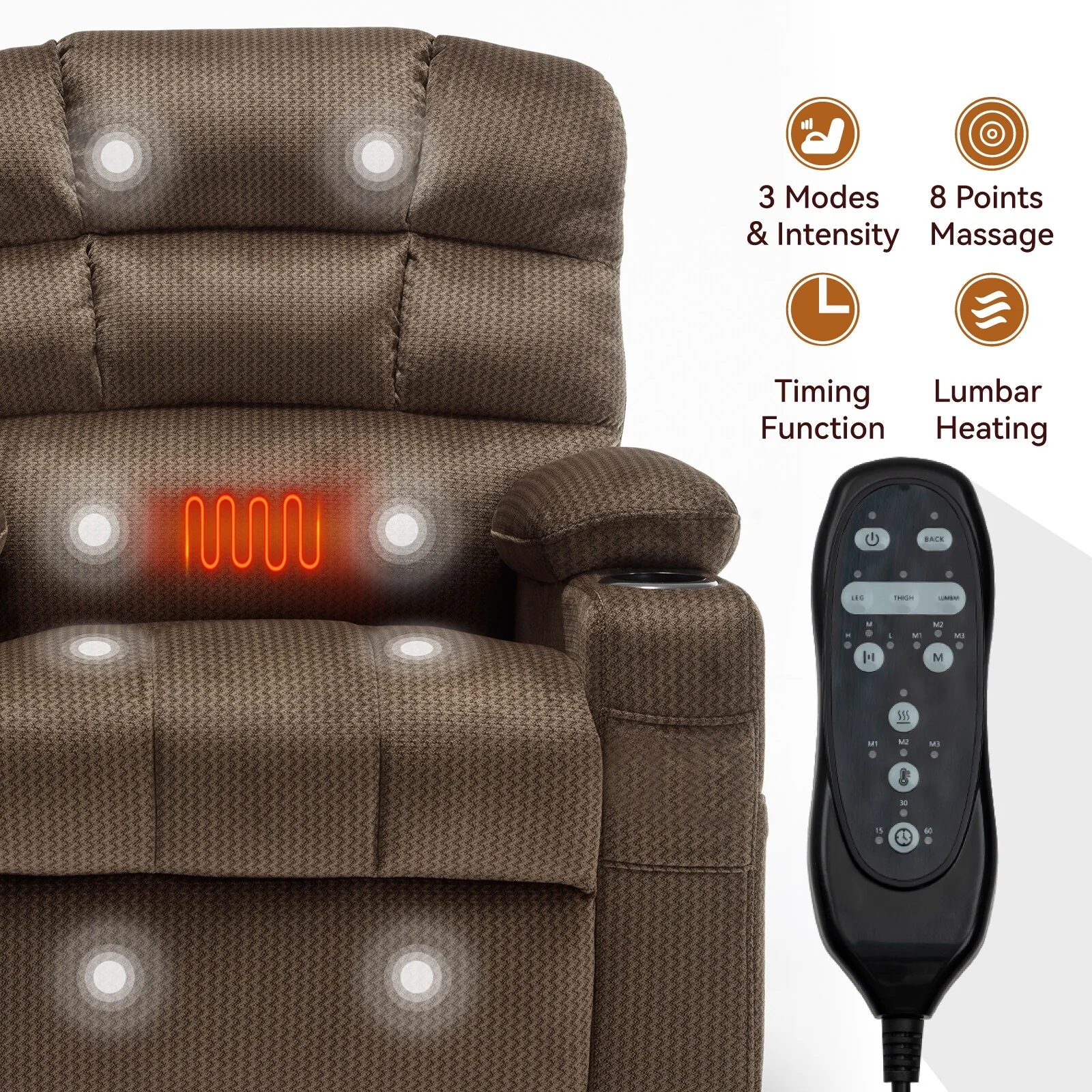 Chenille Power Lift Recliner Chair