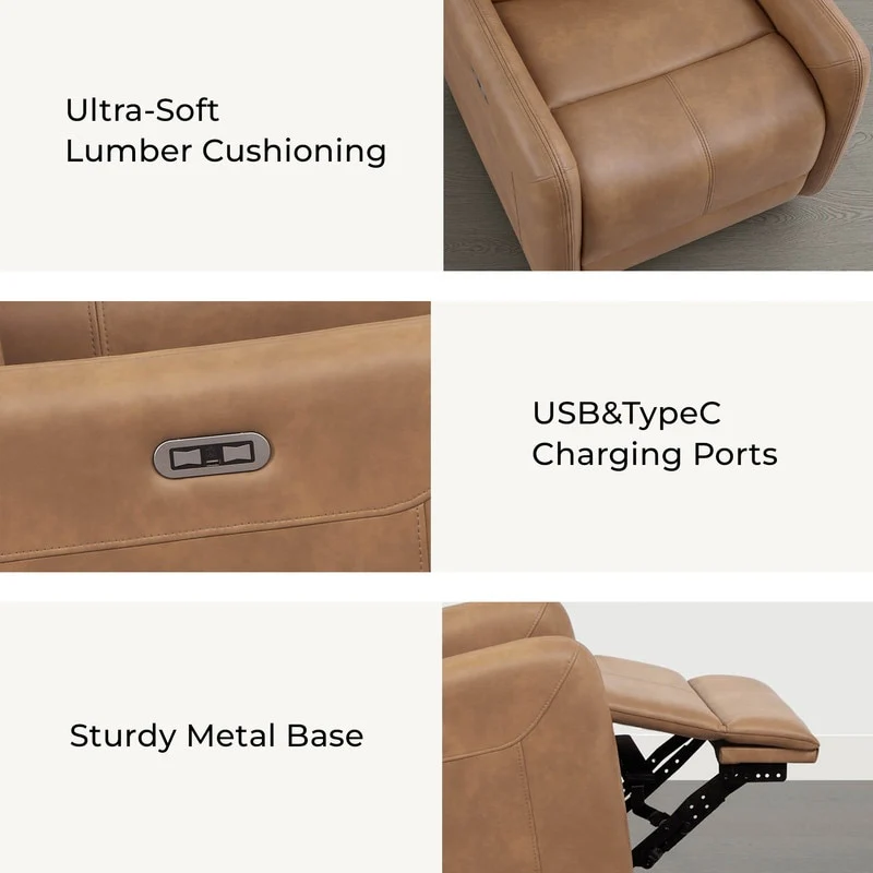 Adalyn Power Swivel Glider Recliner with Lumbar Pillow