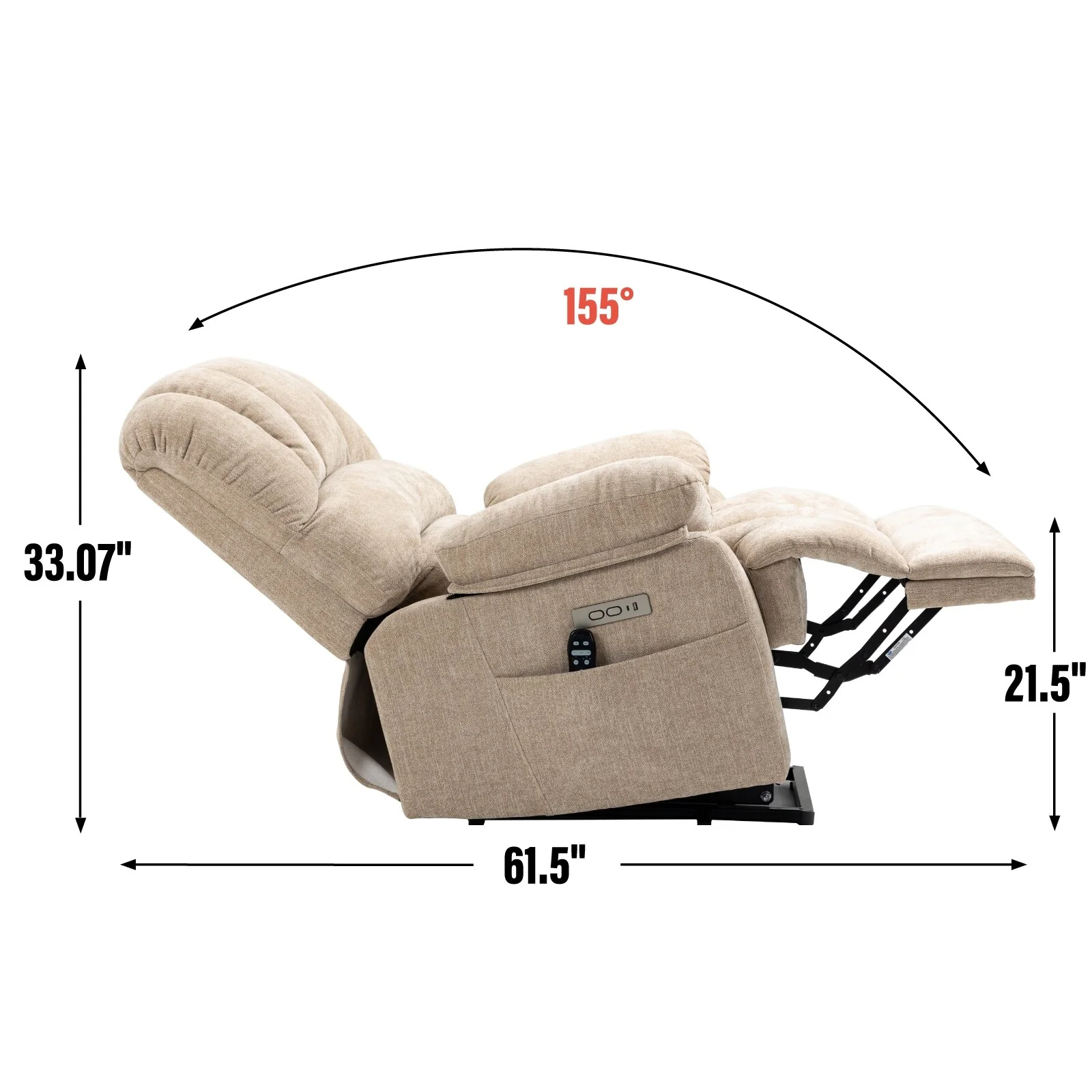 Chenille Power Lift Recliner Chair
