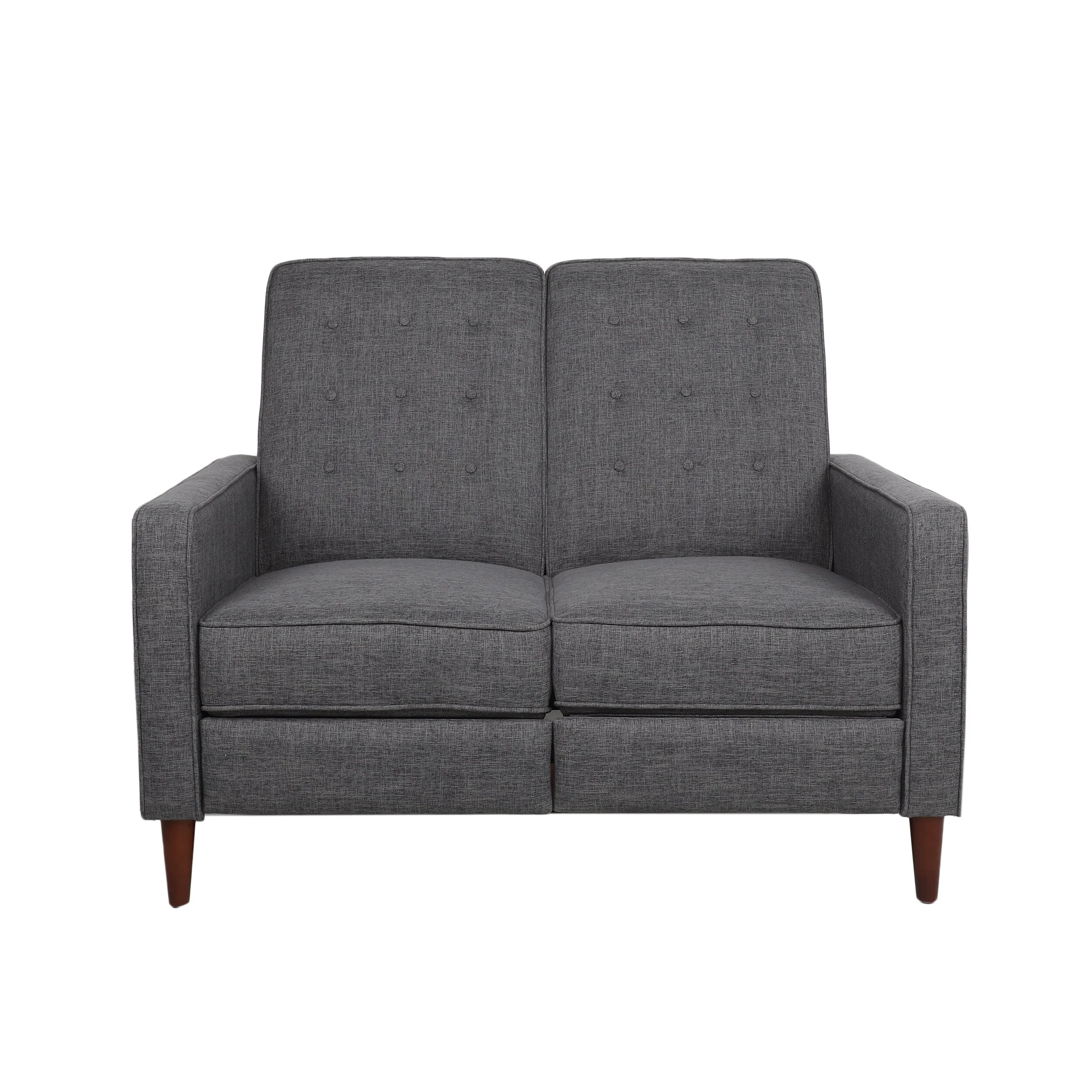 Denison Upholstered Loveseat Pushback Recliner by Christopher Knight Home