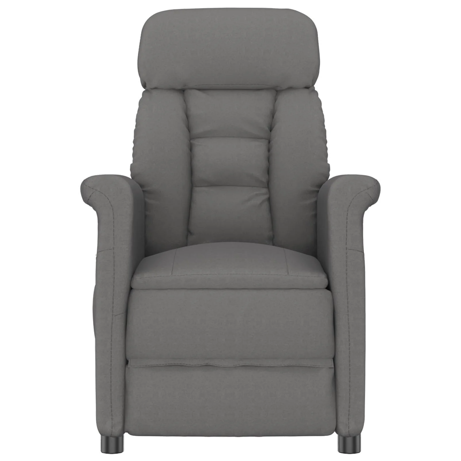 vidaXL Massage Chair Dark Grey/Light Grey/Cream Microfibre Fabric