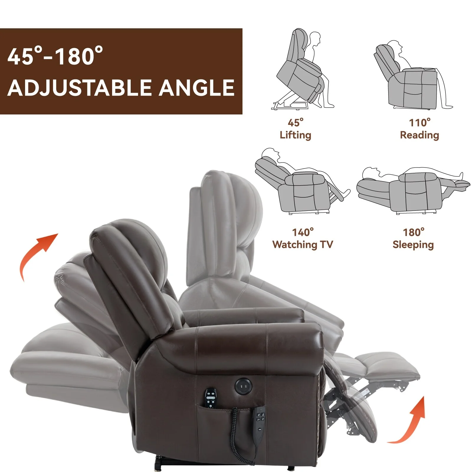 Power Lift Recliner Chair Heat Massage