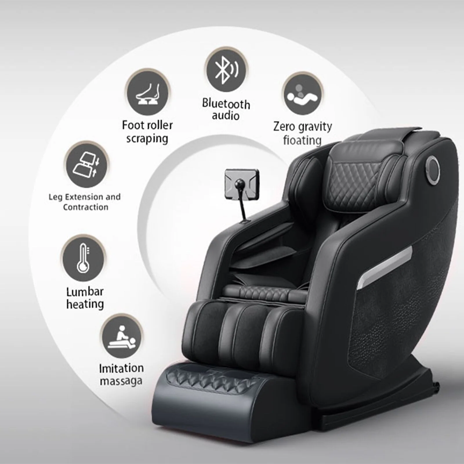 Zero Gravity Massage Recliner Chair with Full Body Massage, Heating, and Built-in Bluetooth Audio