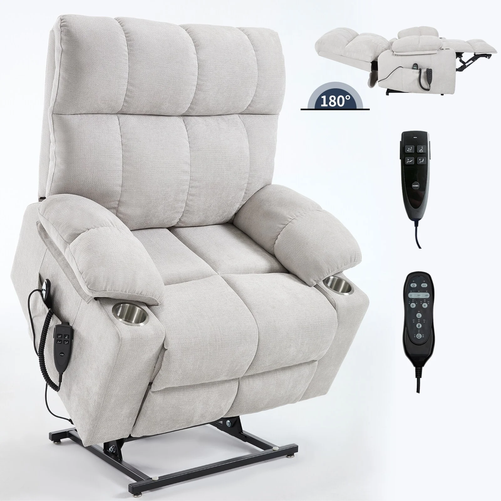 Chenille Power Lift Recliner Chair
