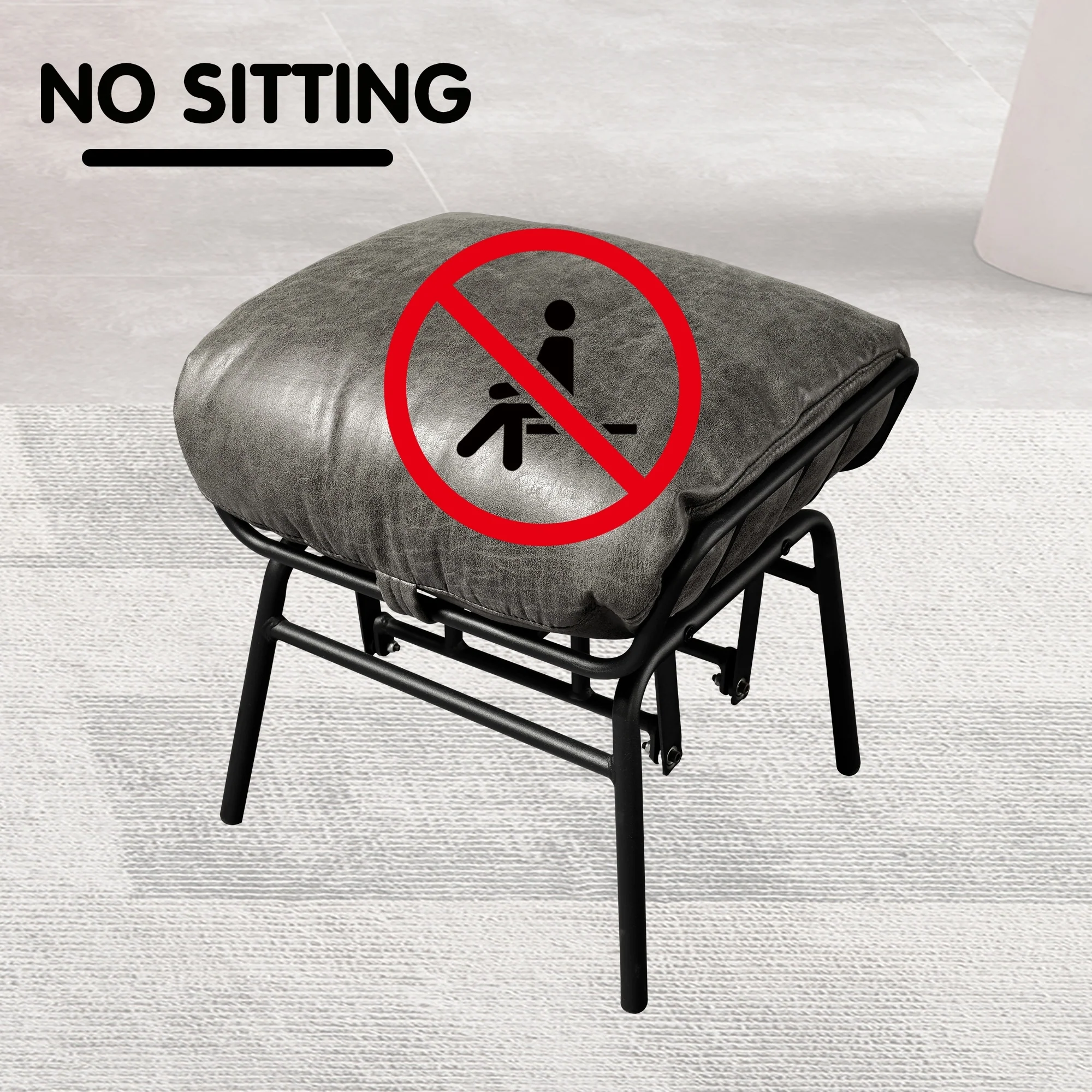 OVIOS Living Room Accent Chair Rocking Recliner Chair with Ottoman