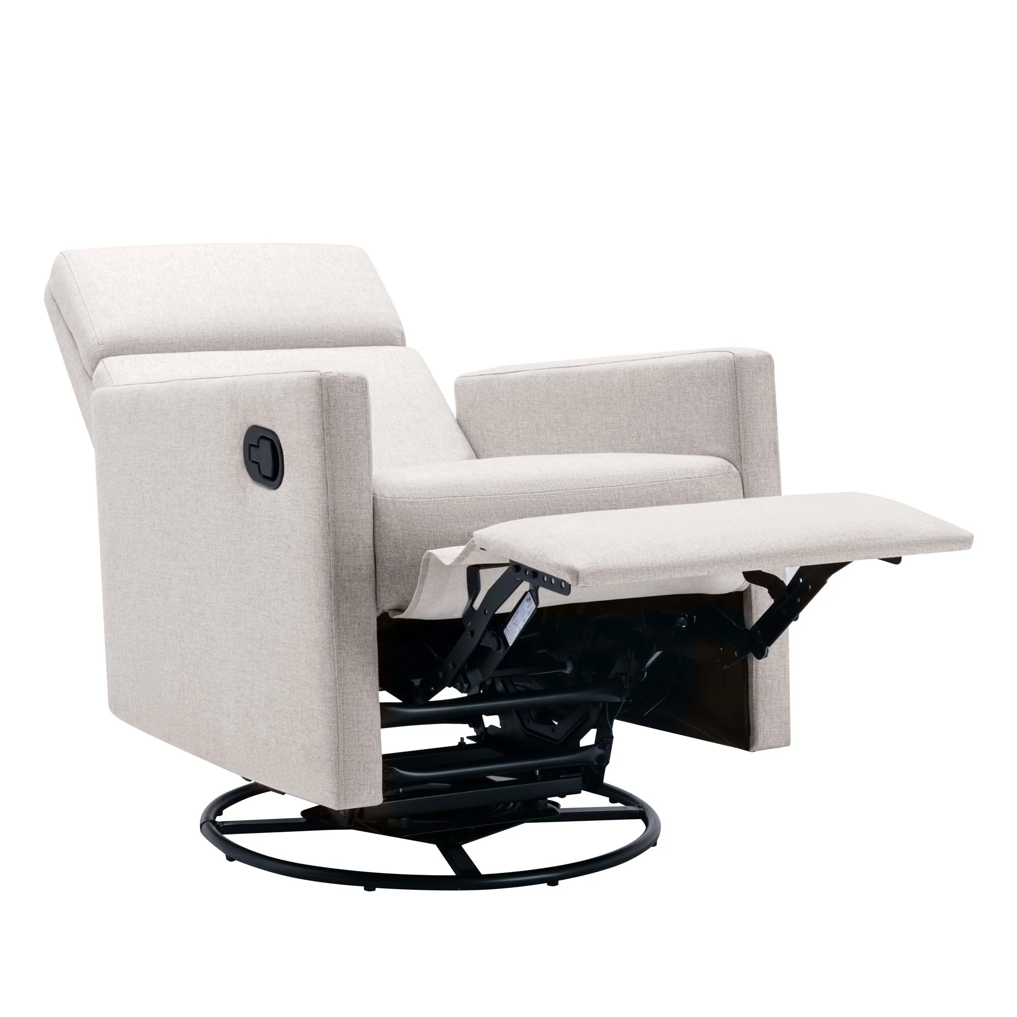 Roomfitters Modern Upholstered Rocker Nursery Chair, Plush Seating Glider Swivel Recliner Chair