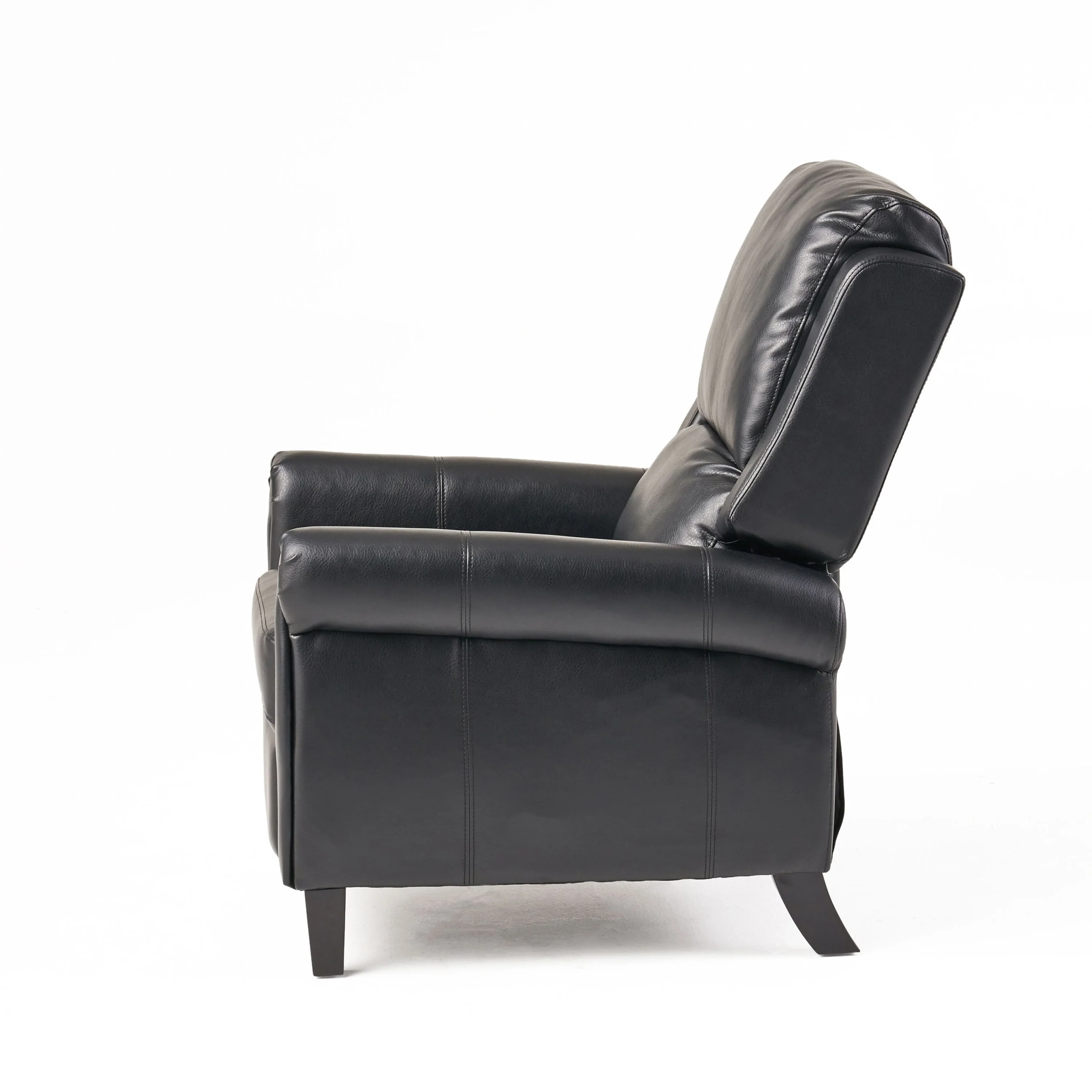 Manual PU Tufted Recliner Chair with Wooden Frame