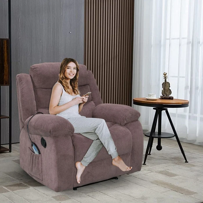 Super Soft Manual Heated and Massage Recliner Chair