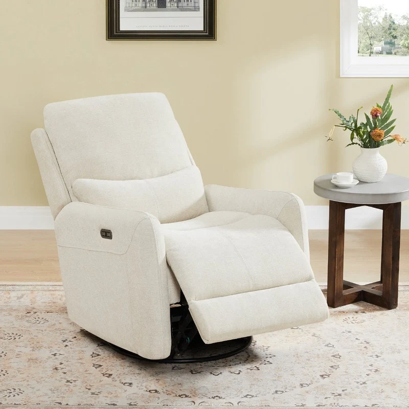 Adalyn Power Swivel Glider Recliner with Lumbar Pillow