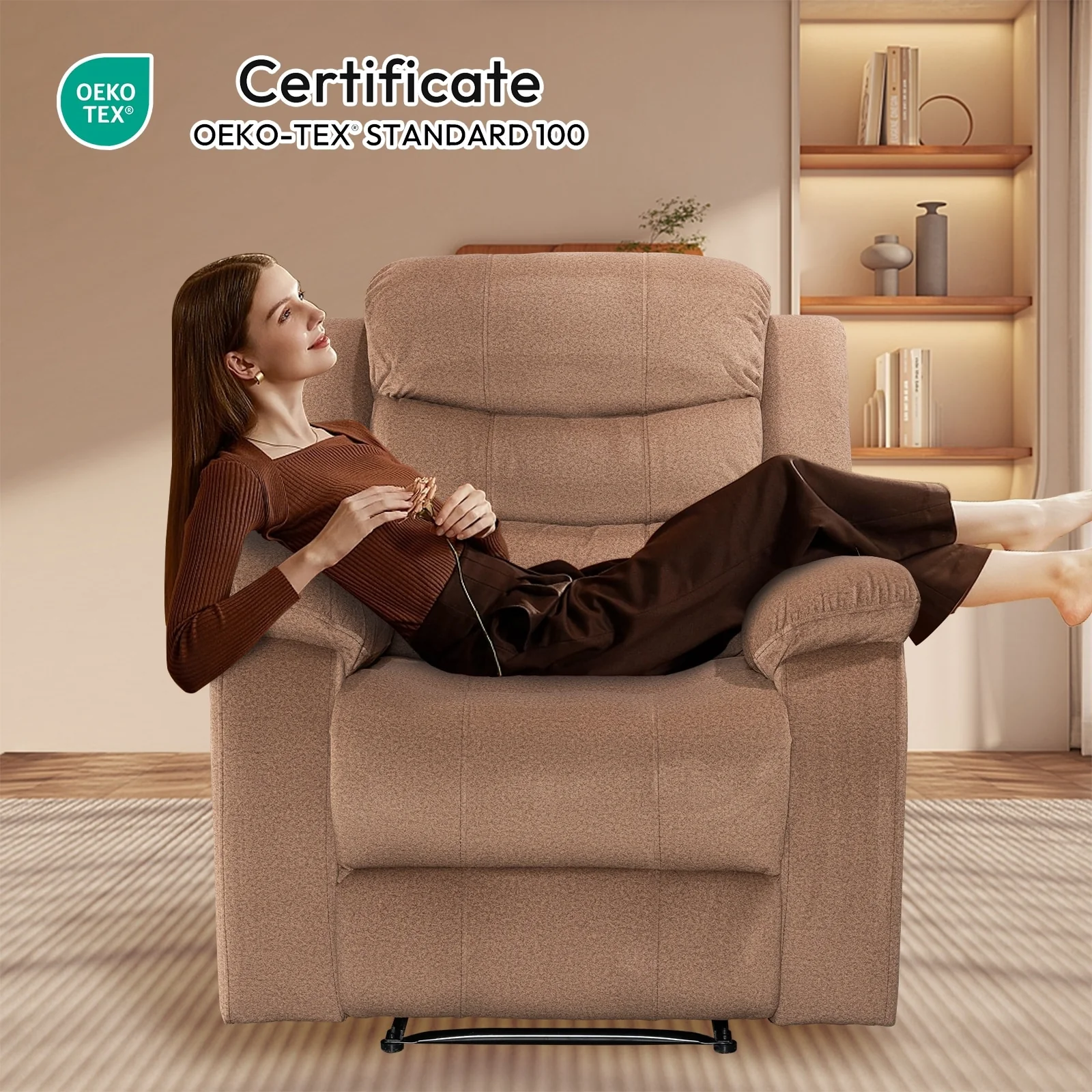Super Soft Manual Heated and Massage Recliner Chair