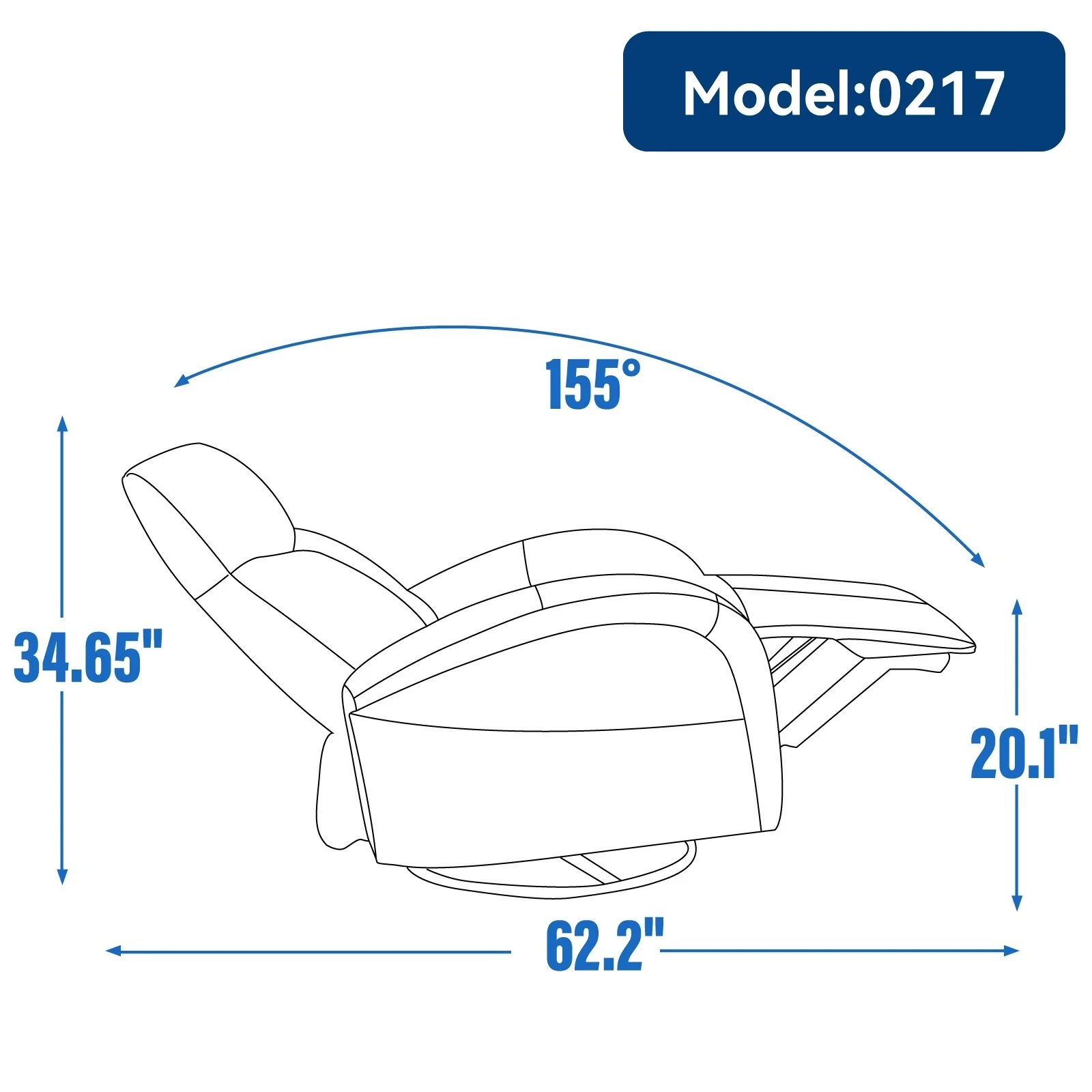 Armless Power Glider Recliner Chair with USB?C Charging & High Backrest