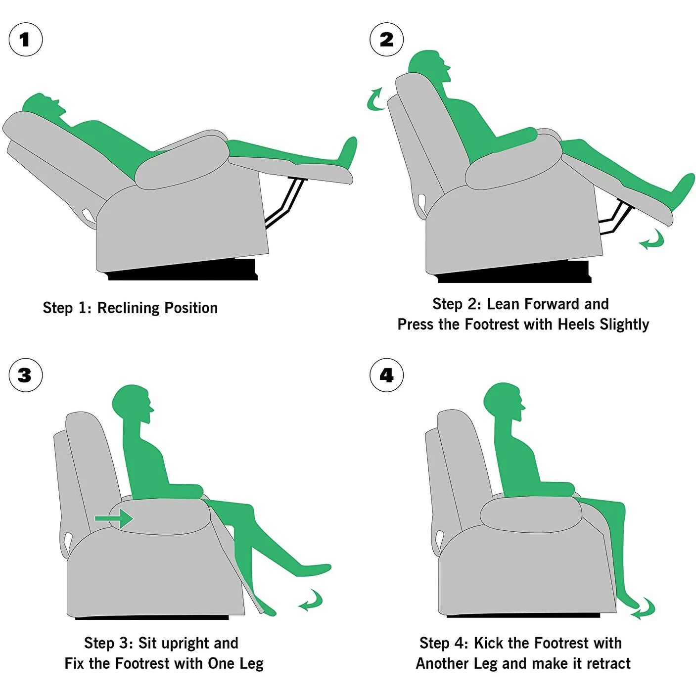 Fabric Overstuffed Swivel Rocker Manual Recliner Chair