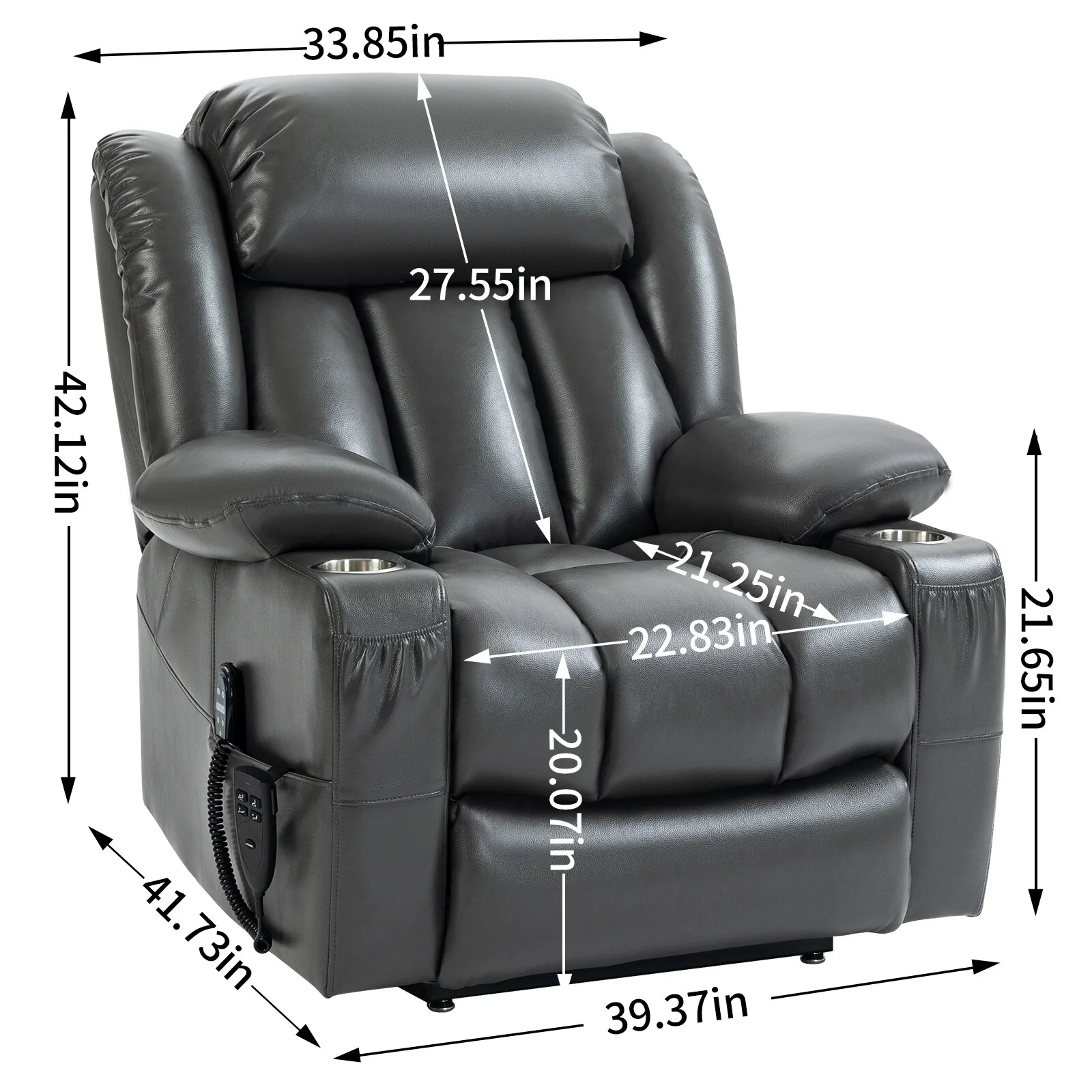 Leatheraire Power Lift Recliner Chair