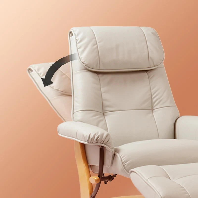 Copper Grove Caret Top Grain Leather Recliner and Ottoman