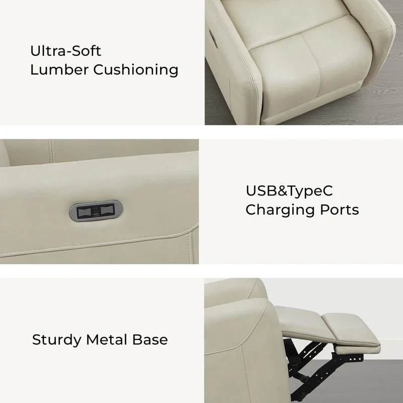 Adalyn Power Swivel Glider Recliner with Lumbar Pillow