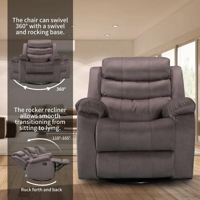 Rocking Swivel Recliner Chair Home Theater Seat Living Room Chairs