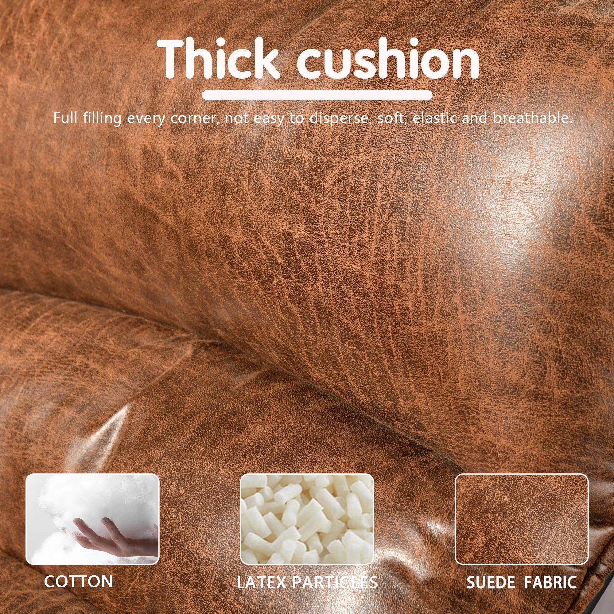 OVIOS Living Room Accent Chair Rocking Recliner Chair with Ottoman