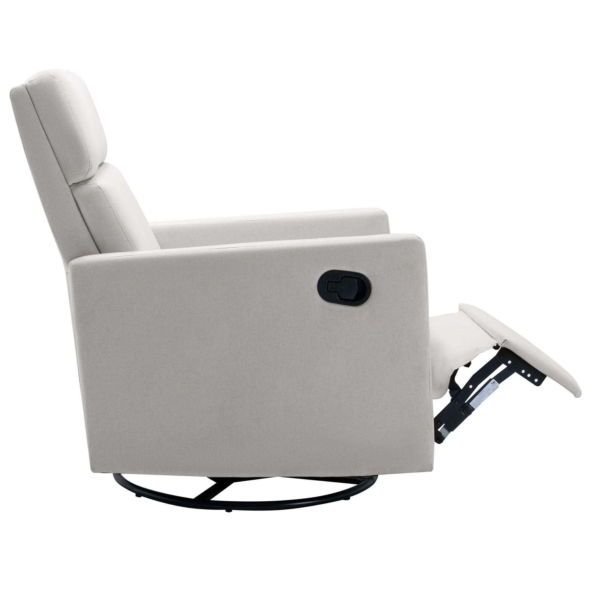 Roomfitters Modern Upholstered Rocker Nursery Chair, Plush Seating Glider Swivel Recliner Chair