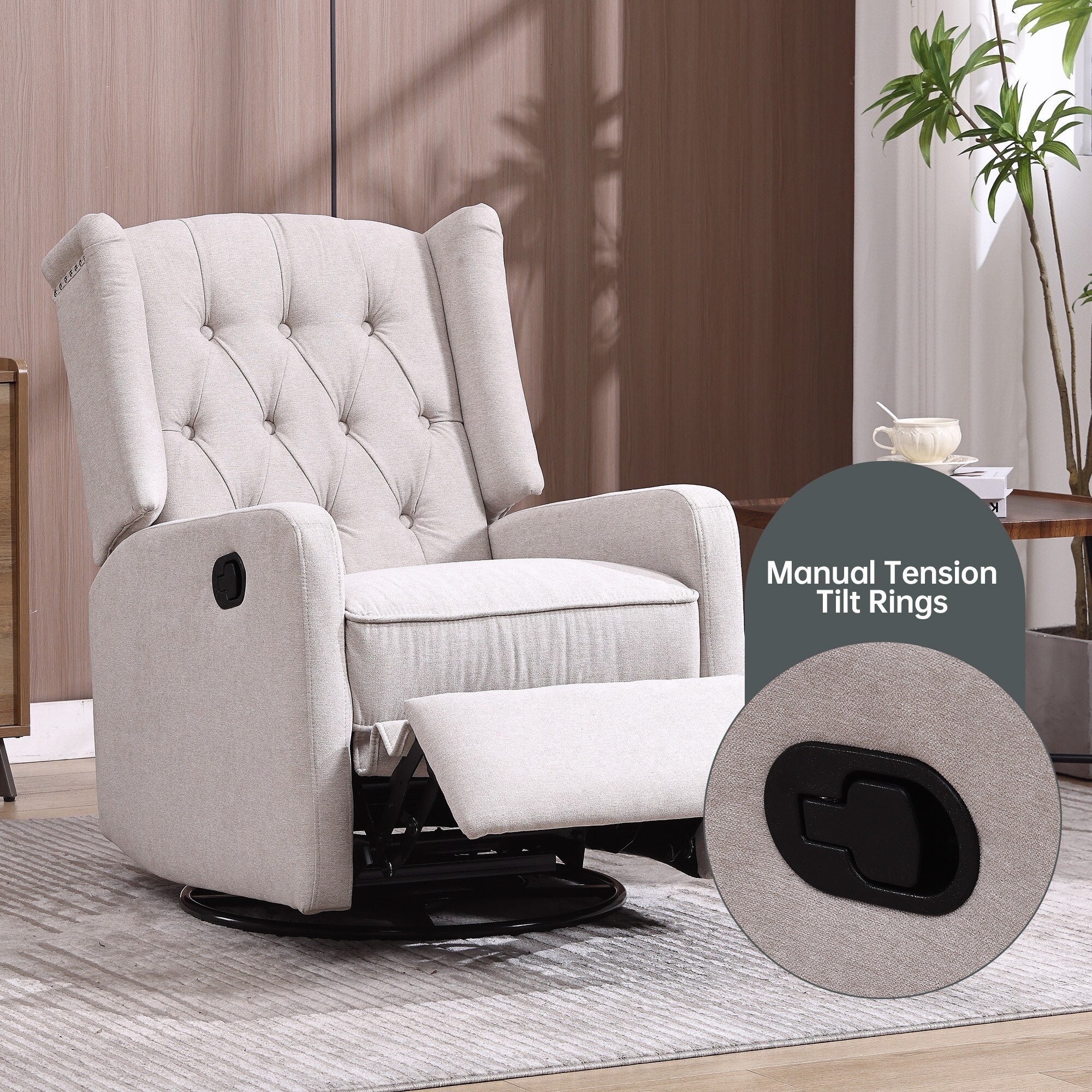 360 Degree Swivel Nursery Rocking Chair