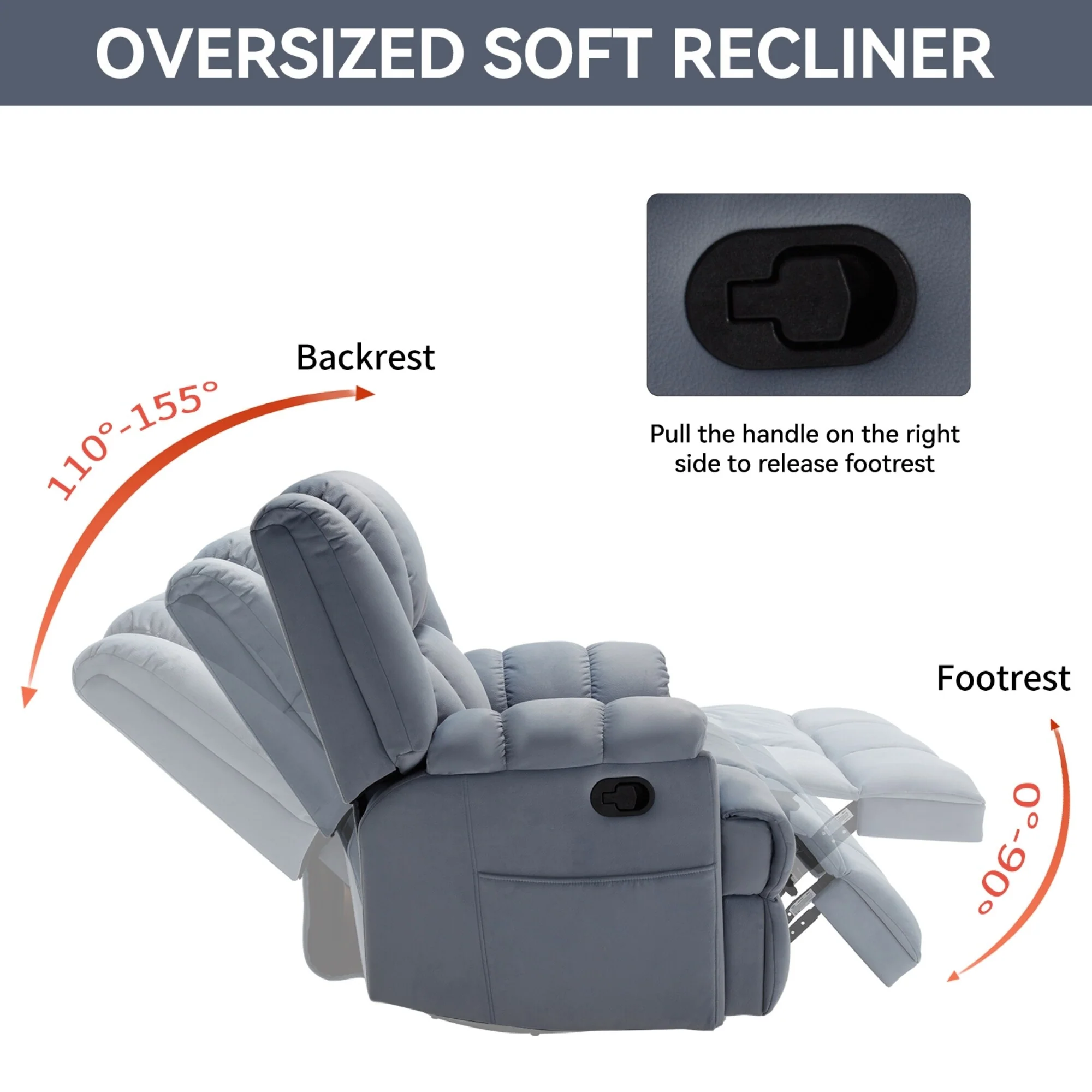 Modern Fabric Recliner