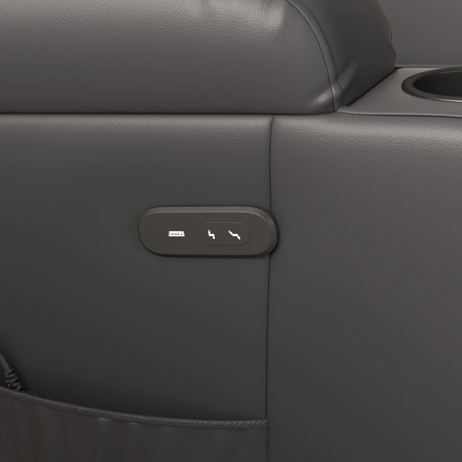 Furniwell PU Leather Power Lift Assist Recliner Chair with USB