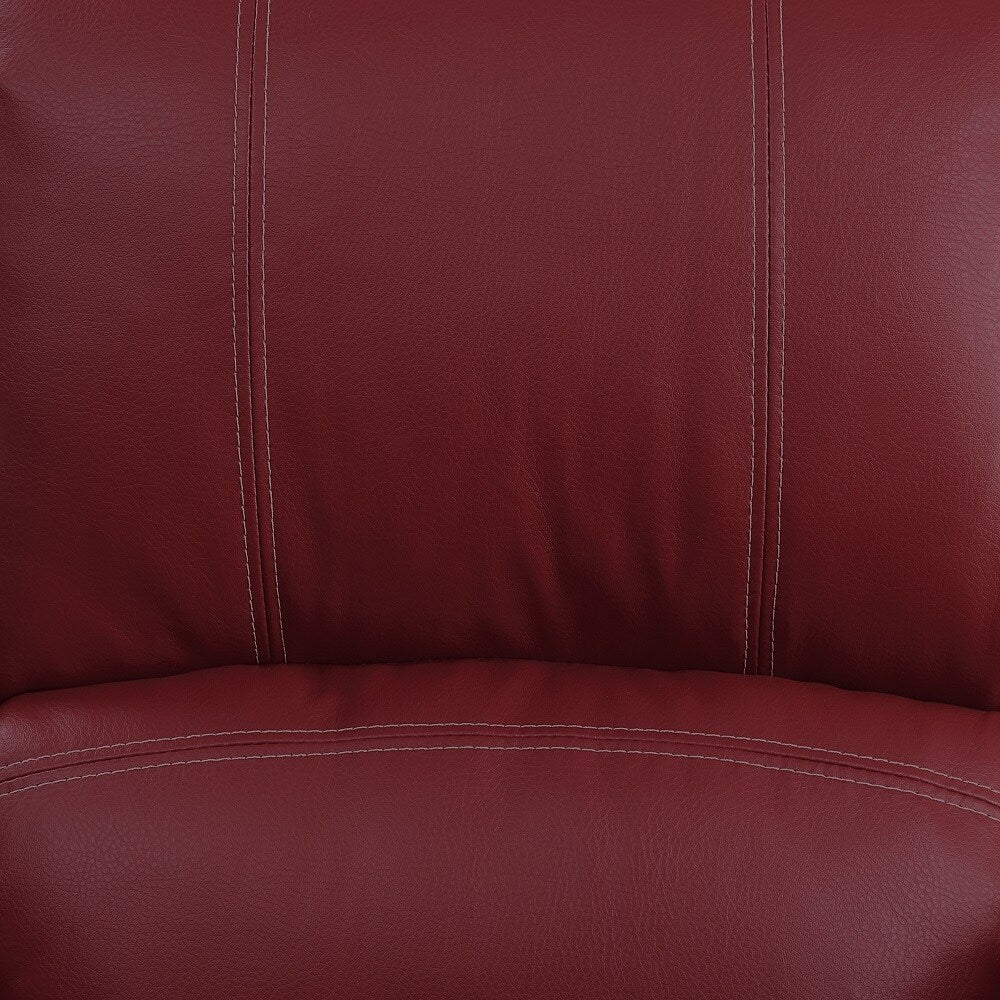 Red Synthetic Leather Motion Rocker Recliner
