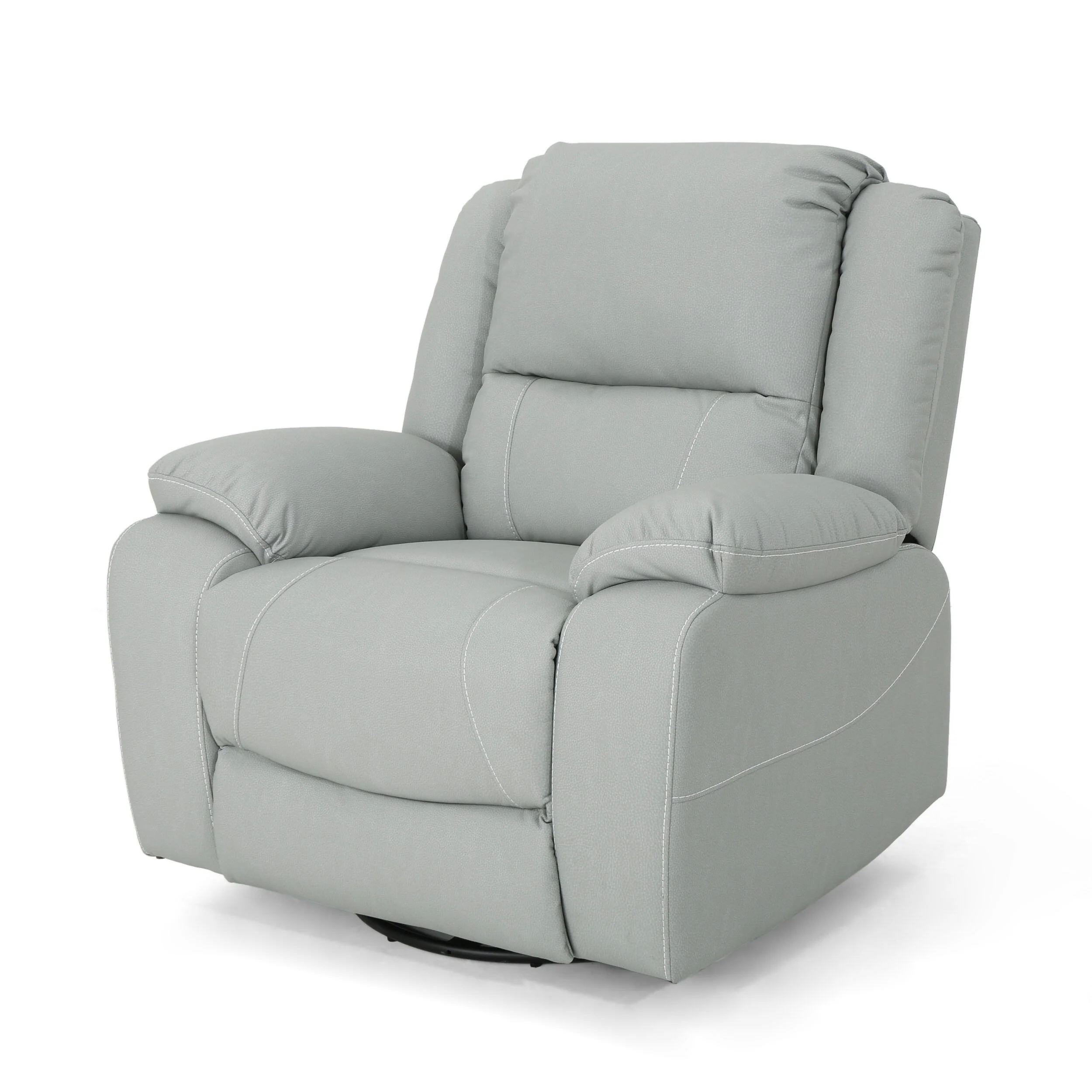 39 Wide Faux Leather Manual Swivel Standard Recliner