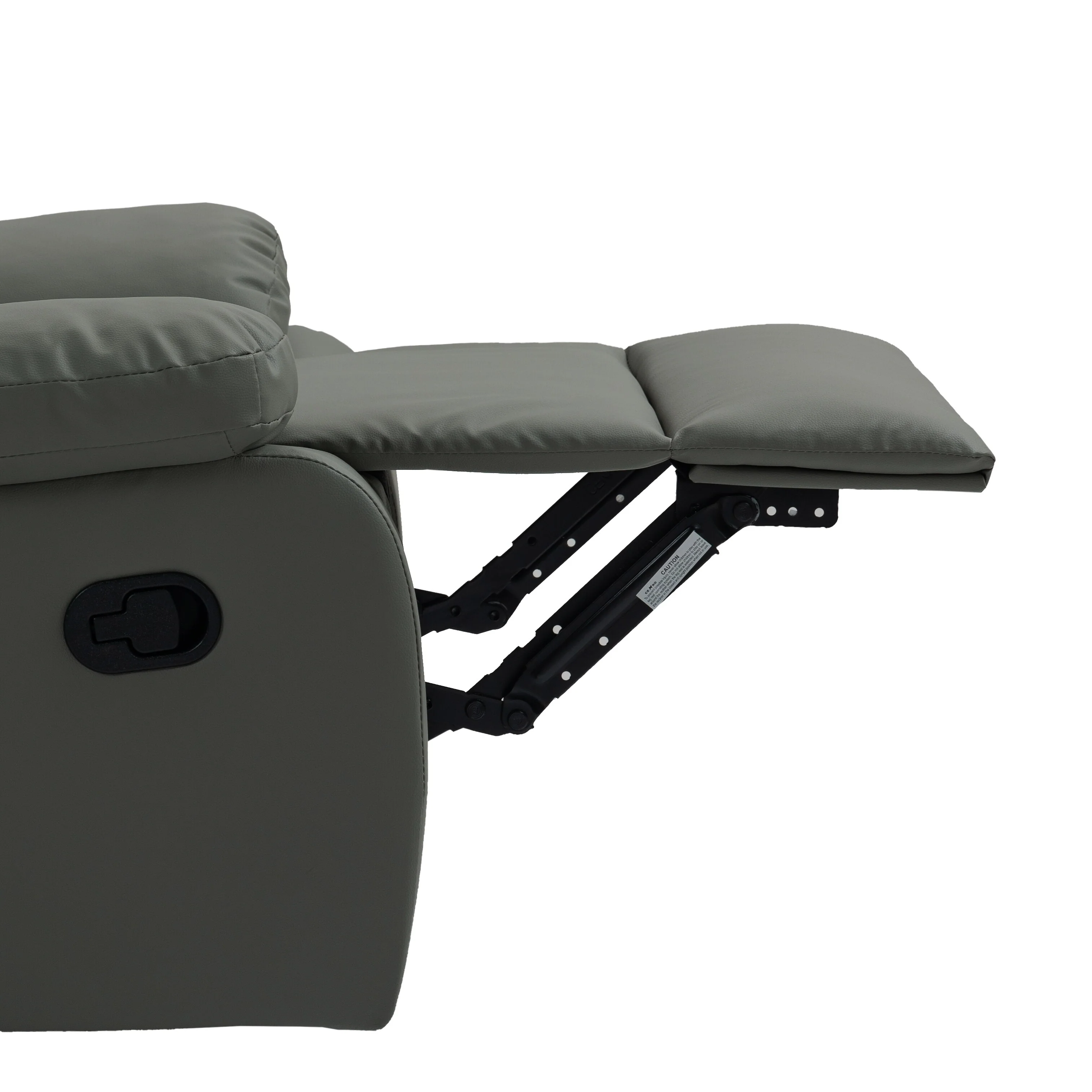 Vegan Leather Upholstered Push Back Manual Recliner Chair